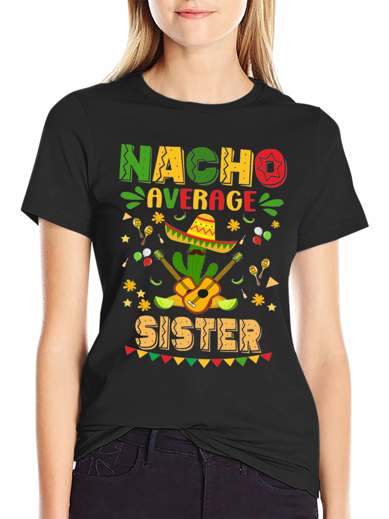 Nacho Average Sister Graphic T-Shirt