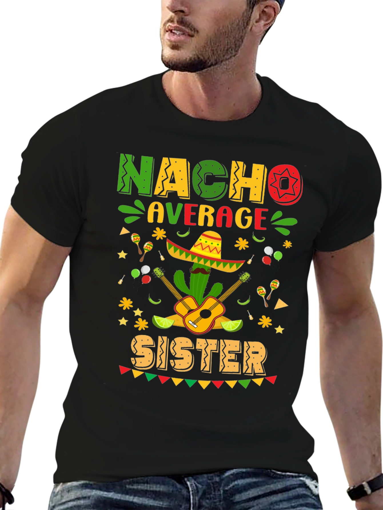 Nacho Average Sister Graphic T-Shirt