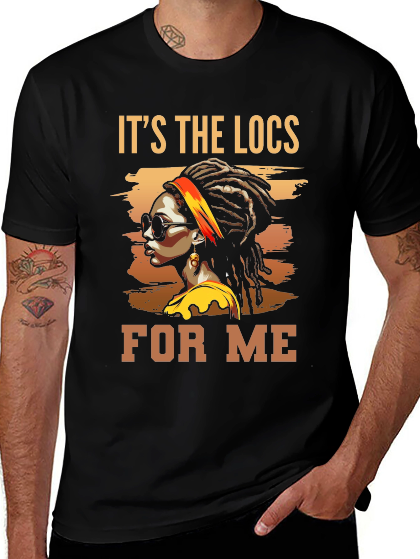 Its the Locs for Me Black T-Shirt