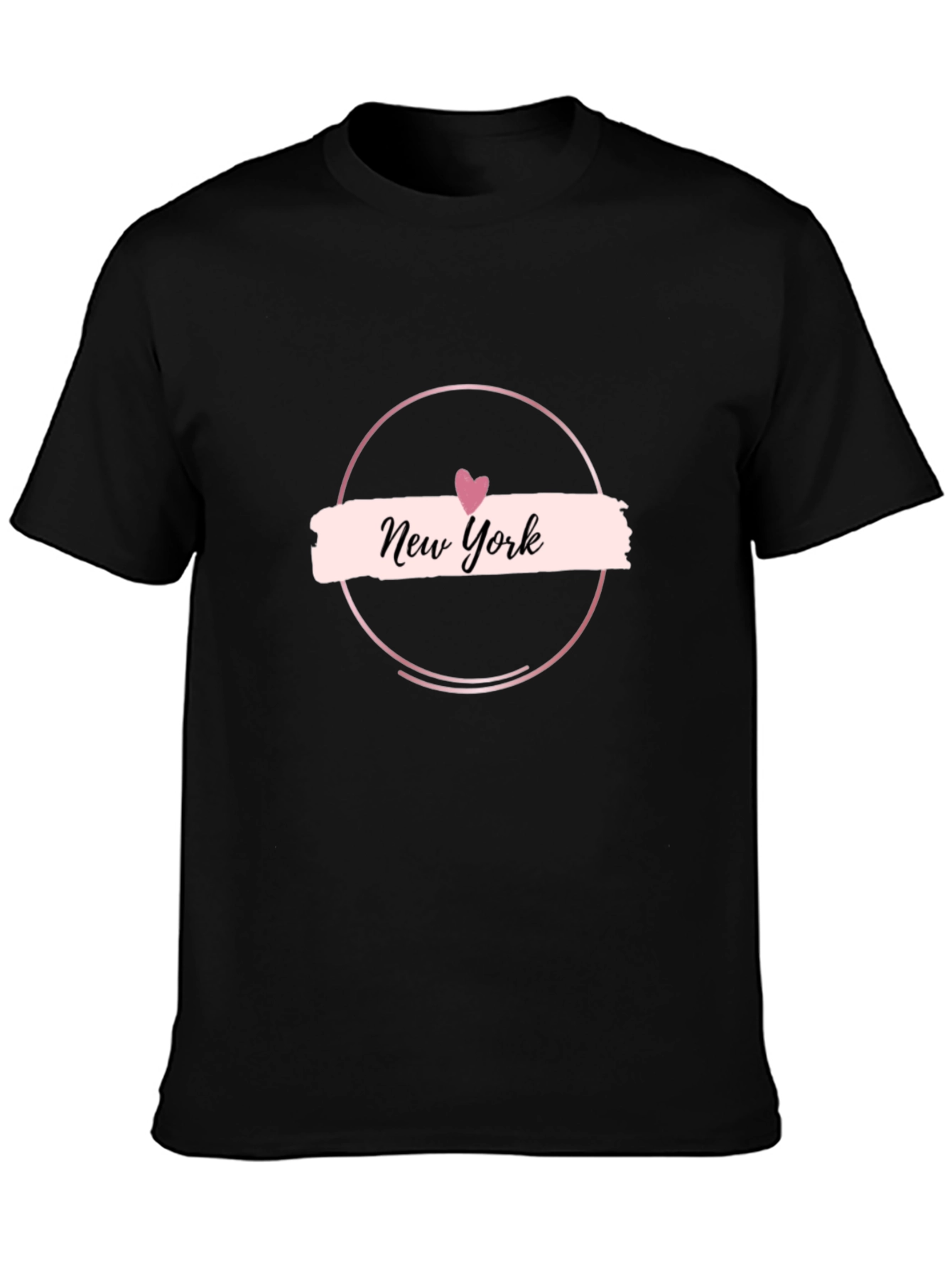 New York Heart Graphic Black T-Shirt