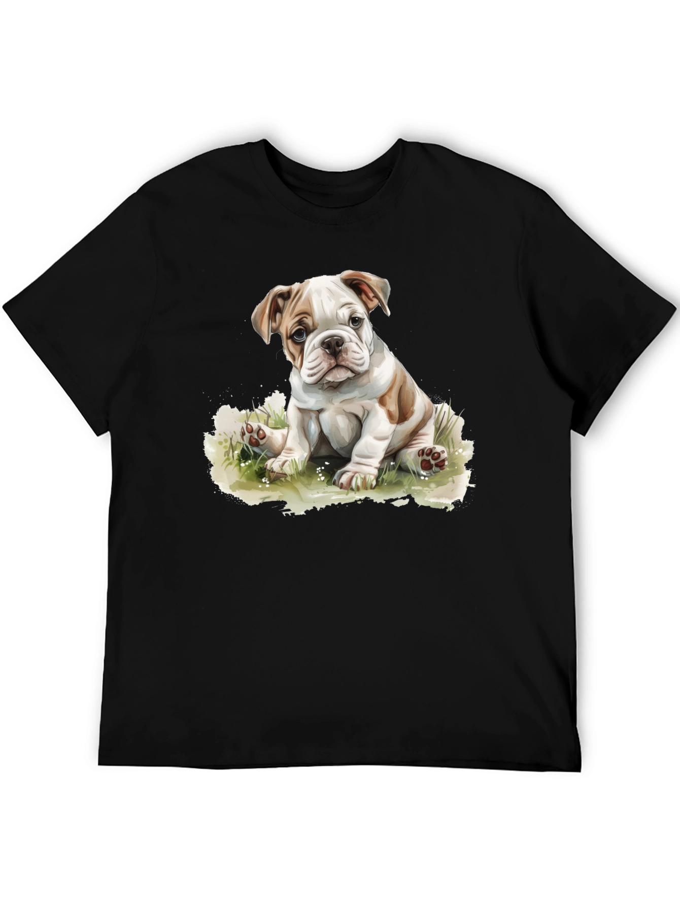 Bulldog Puppy Graphic T-Shirt - Cute Dog Tee