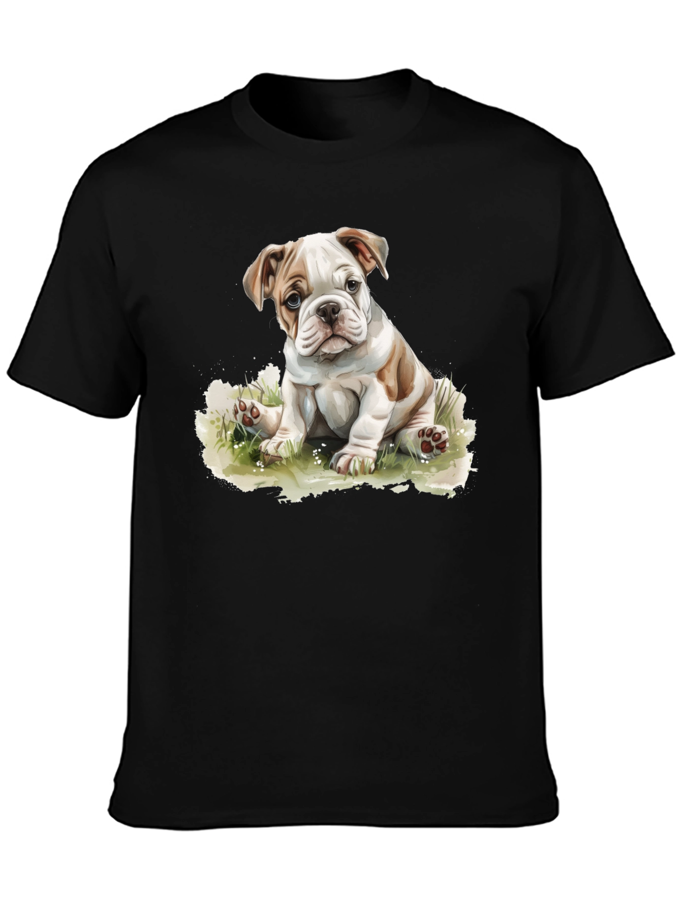 Bulldog Puppy Graphic T-Shirt - Cute Dog Tee