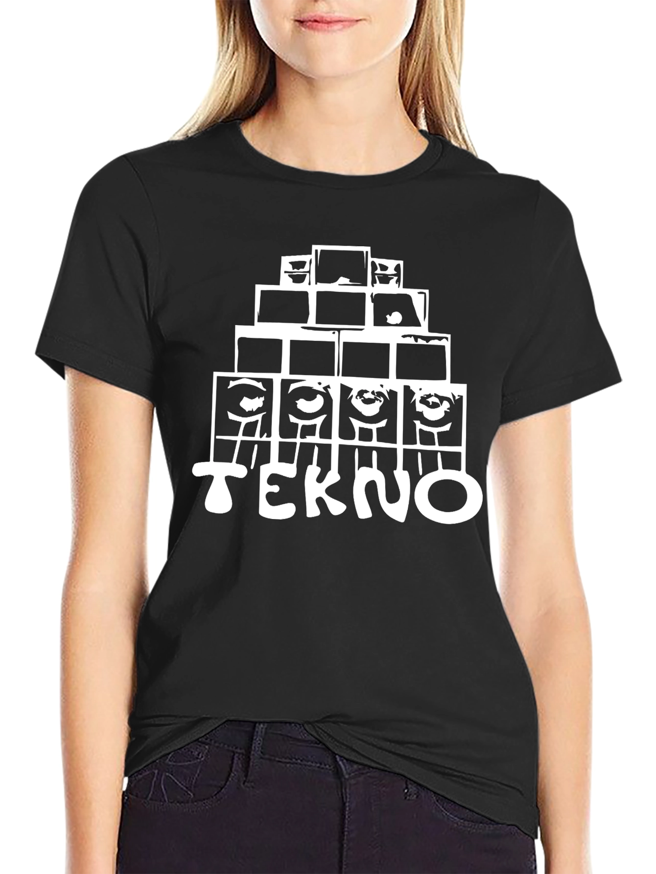 Tekno Speaker Stack Graphic T-Shirt