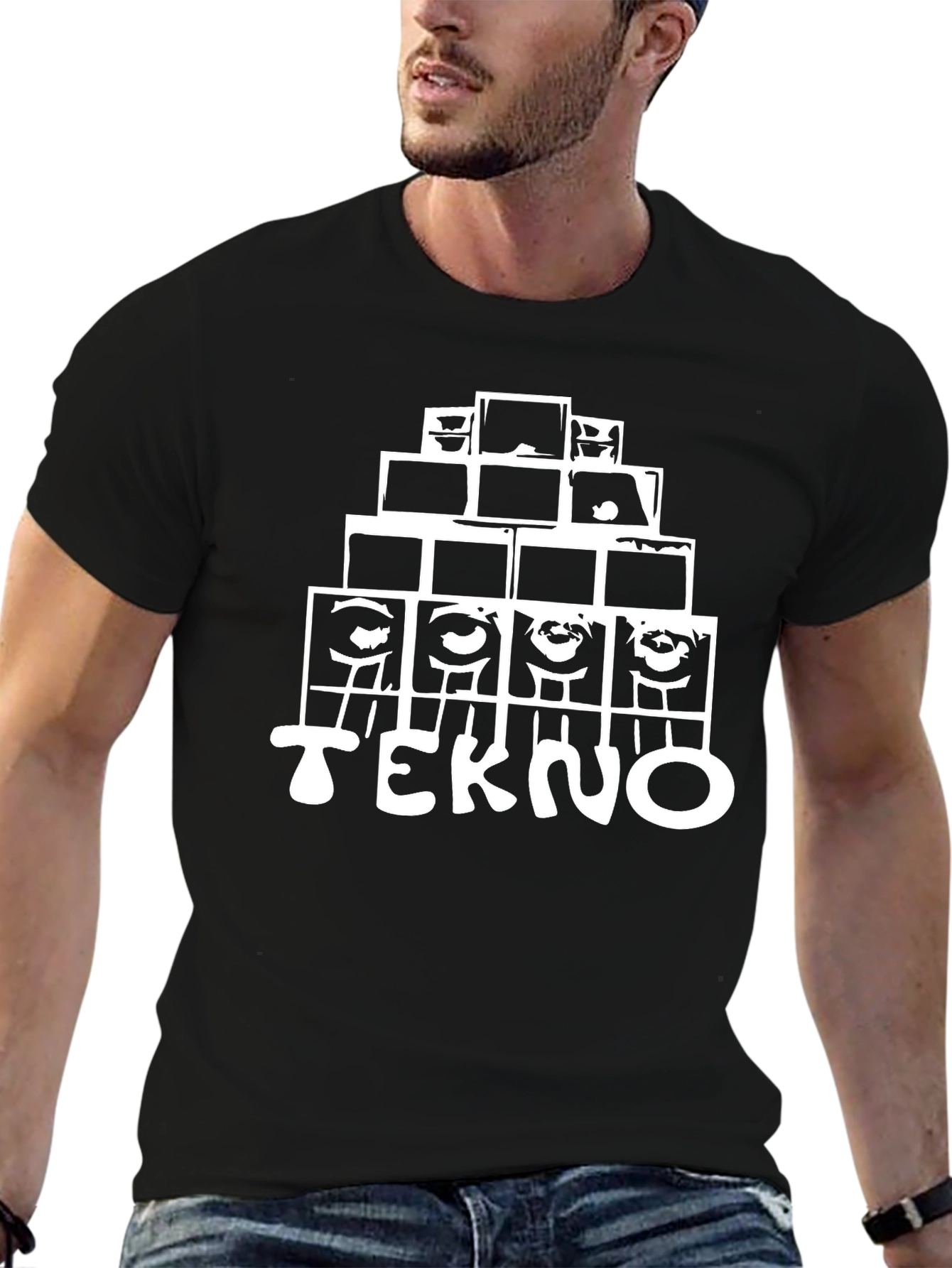 Tekno Speaker Stack Graphic T-Shirt