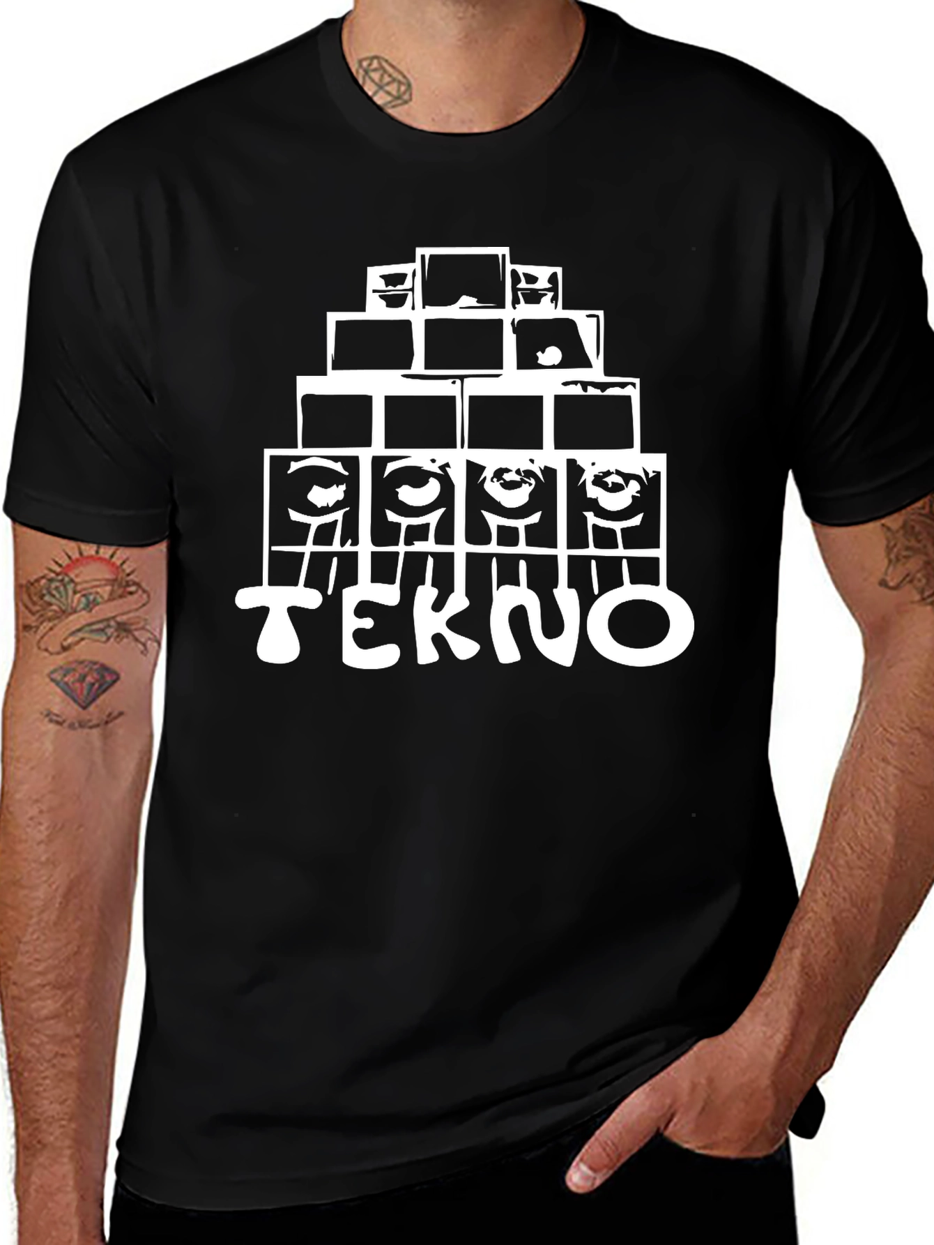 Tekno Speaker Stack Graphic T-Shirt