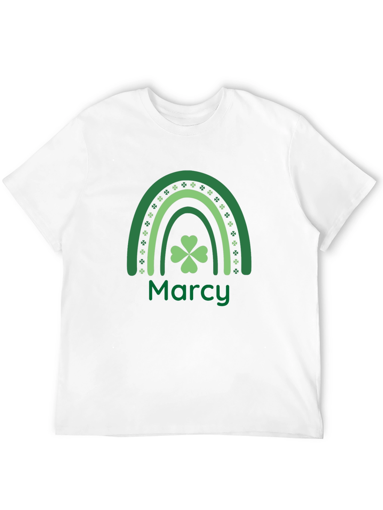 Marcy St. Patricks Day Clover Rainbow Tee
