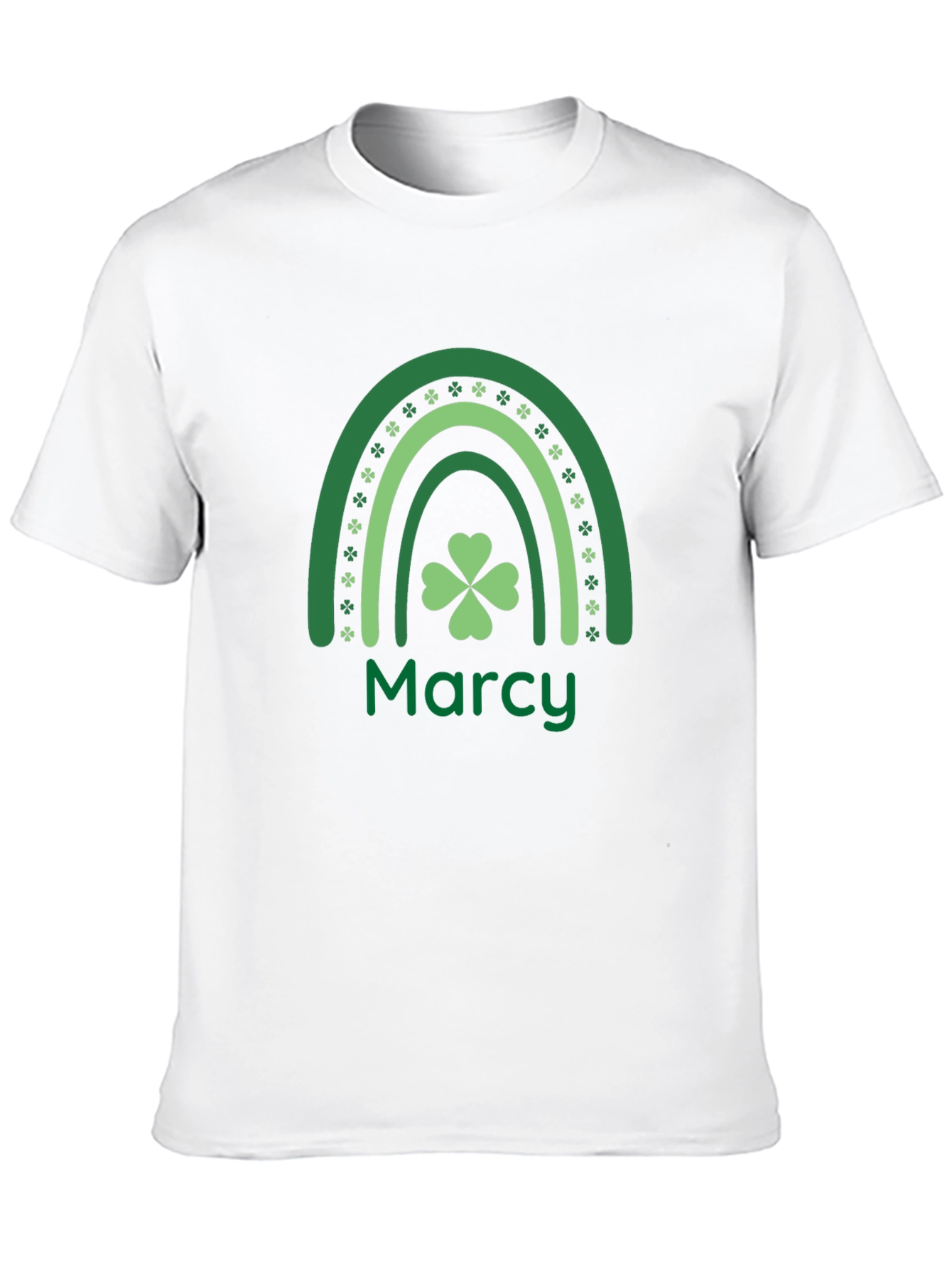 Marcy St. Patricks Day Clover Rainbow Tee