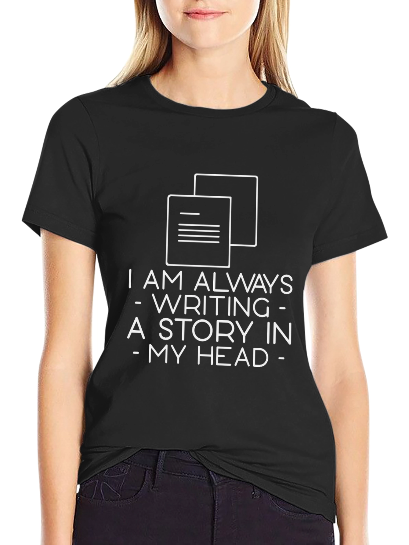 Storyteller Tee - Writing in My Head Graphic