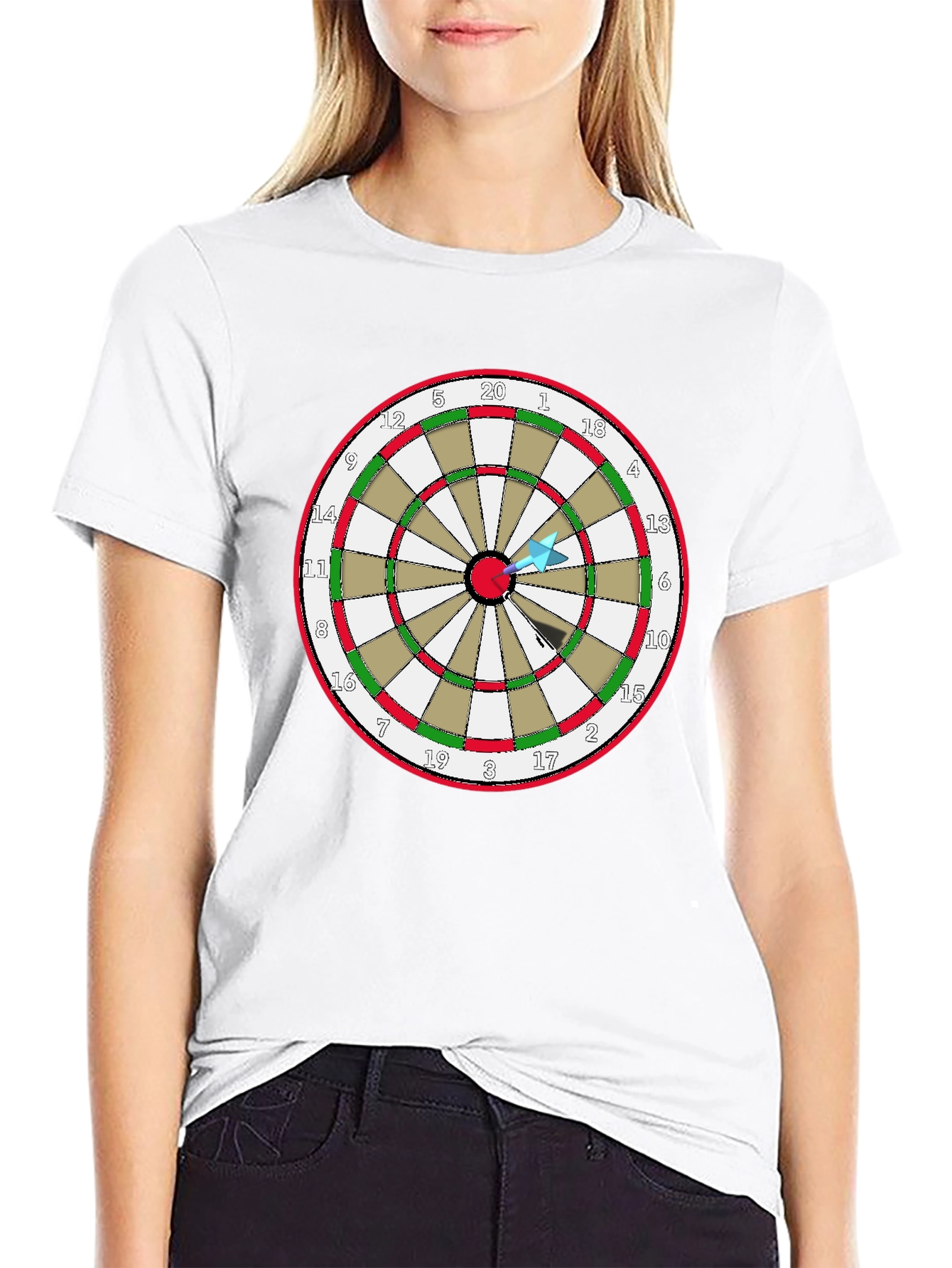 Darts T-Shirt - Bullseye Design Tee