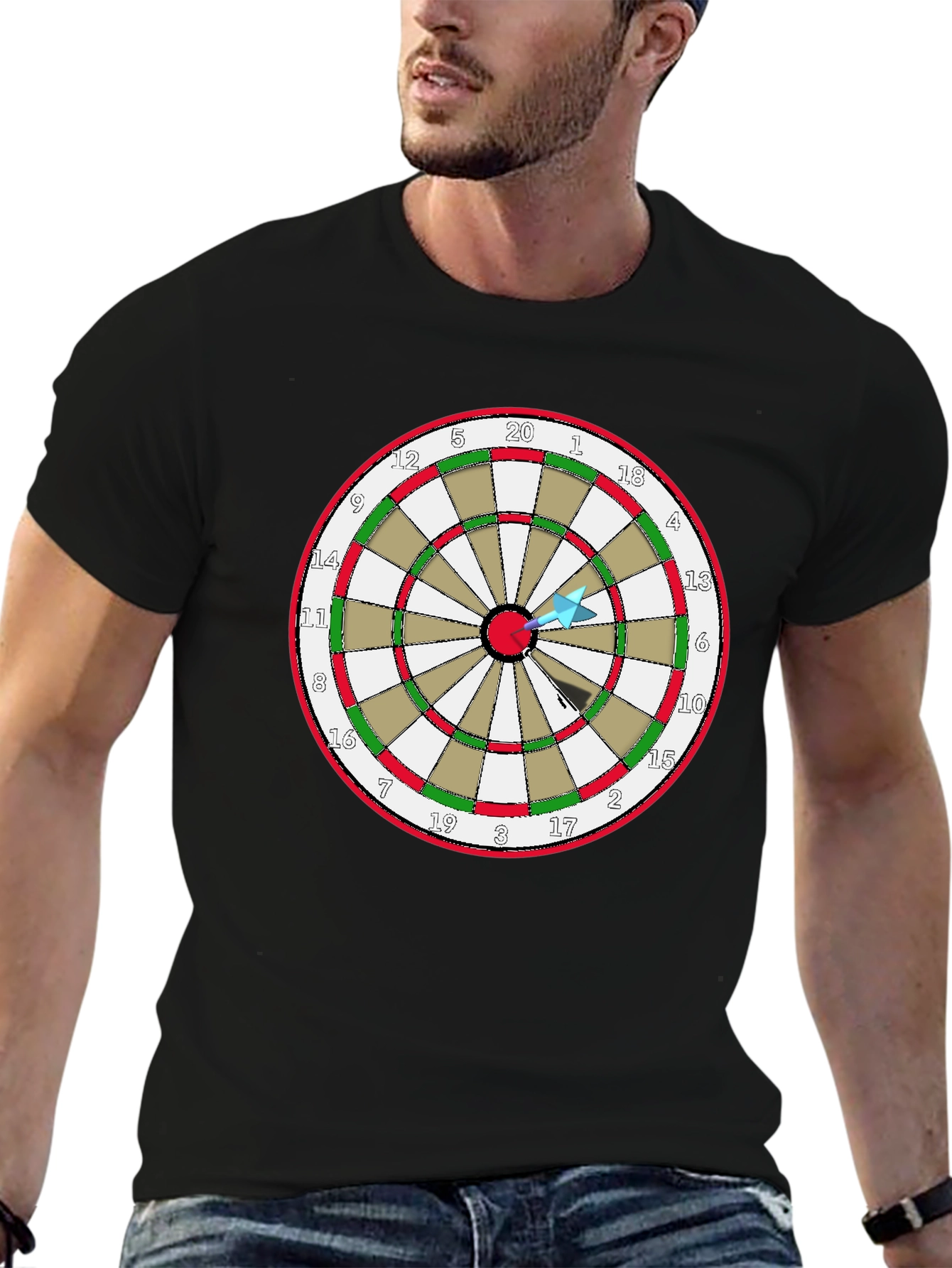 Darts T-Shirt - Bullseye Design Tee