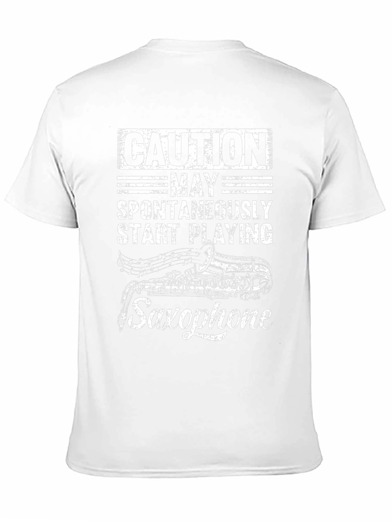 Caution May Spontaneously Play Saxophone T-Shirt