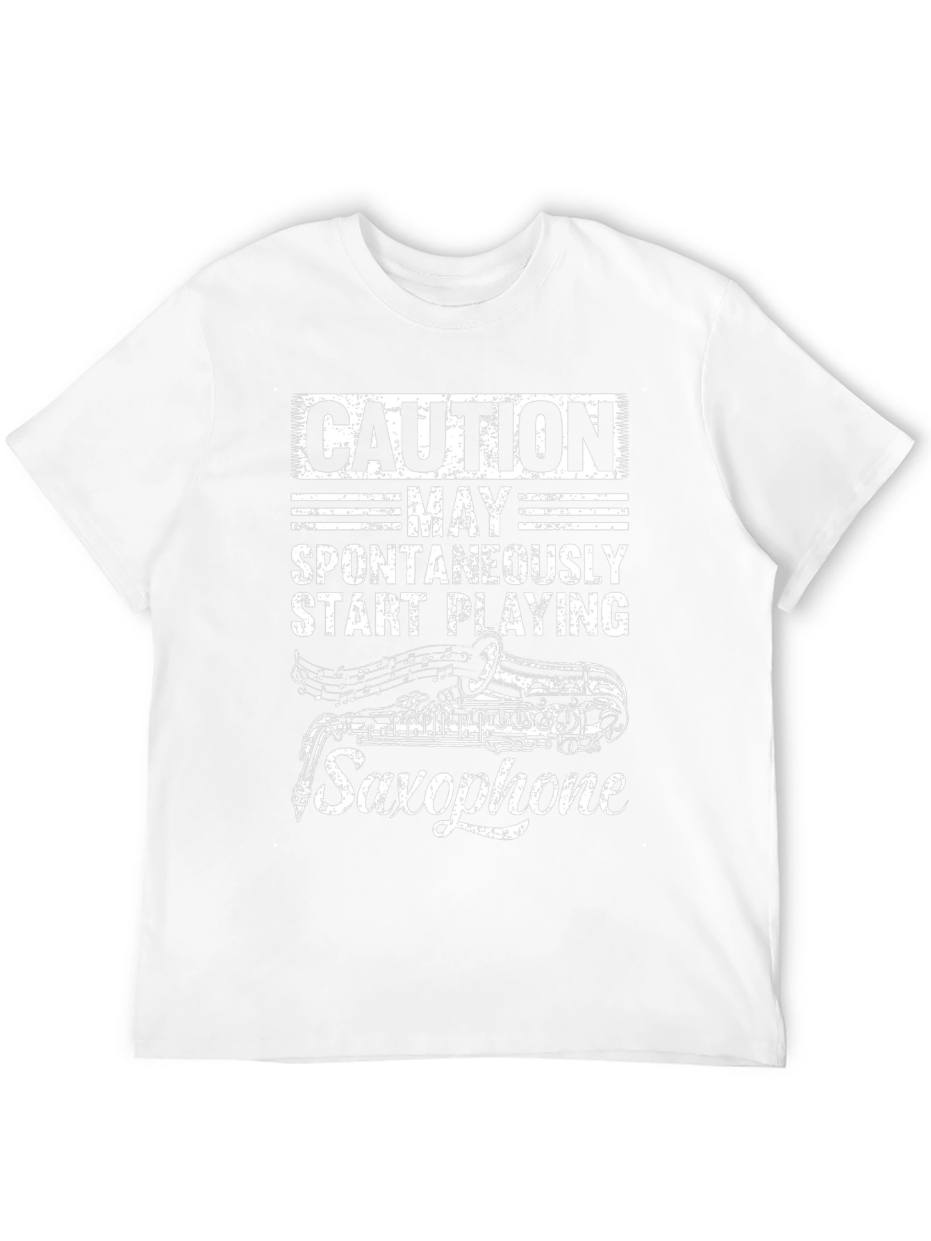 Caution May Spontaneously Play Saxophone T-Shirt