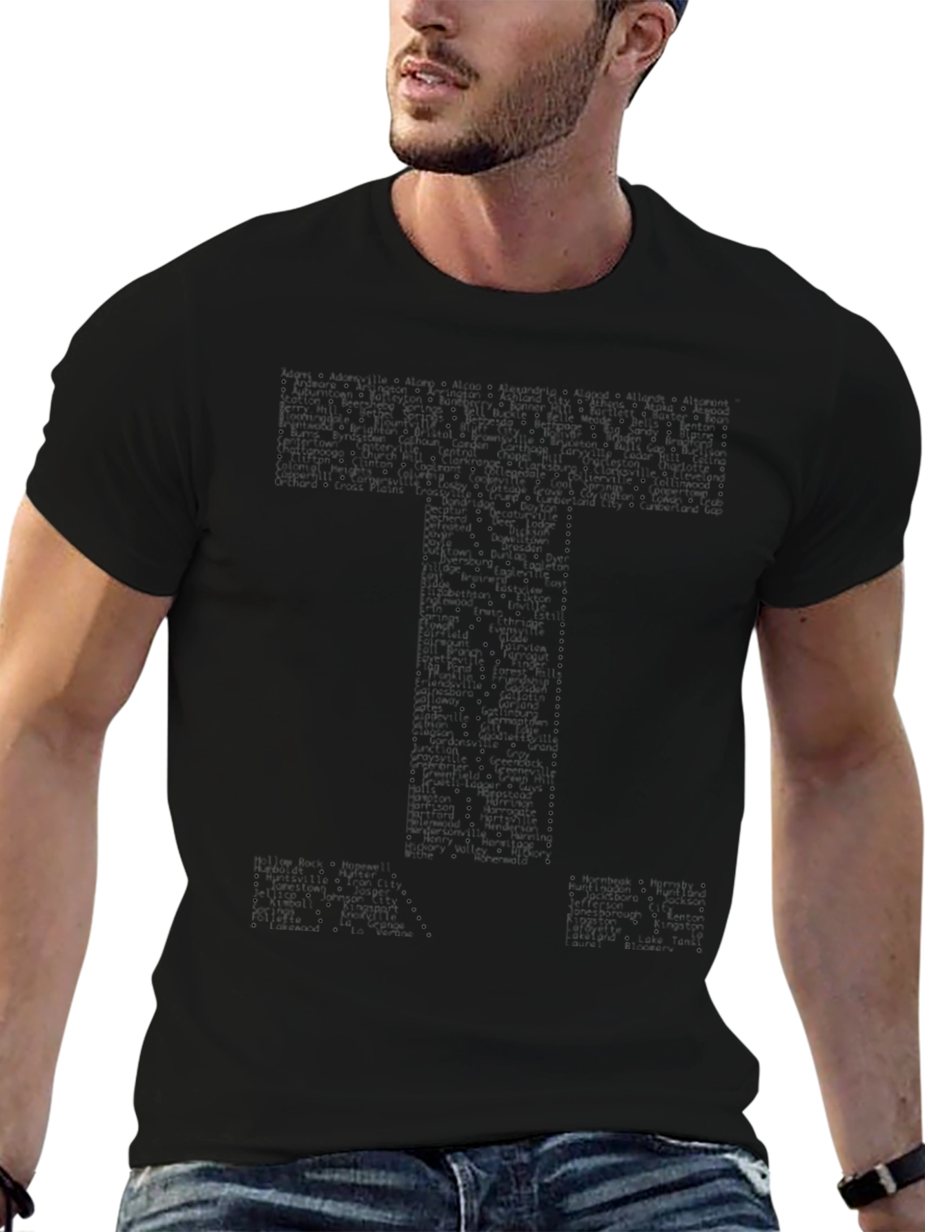 Black T-Shirt with T Design