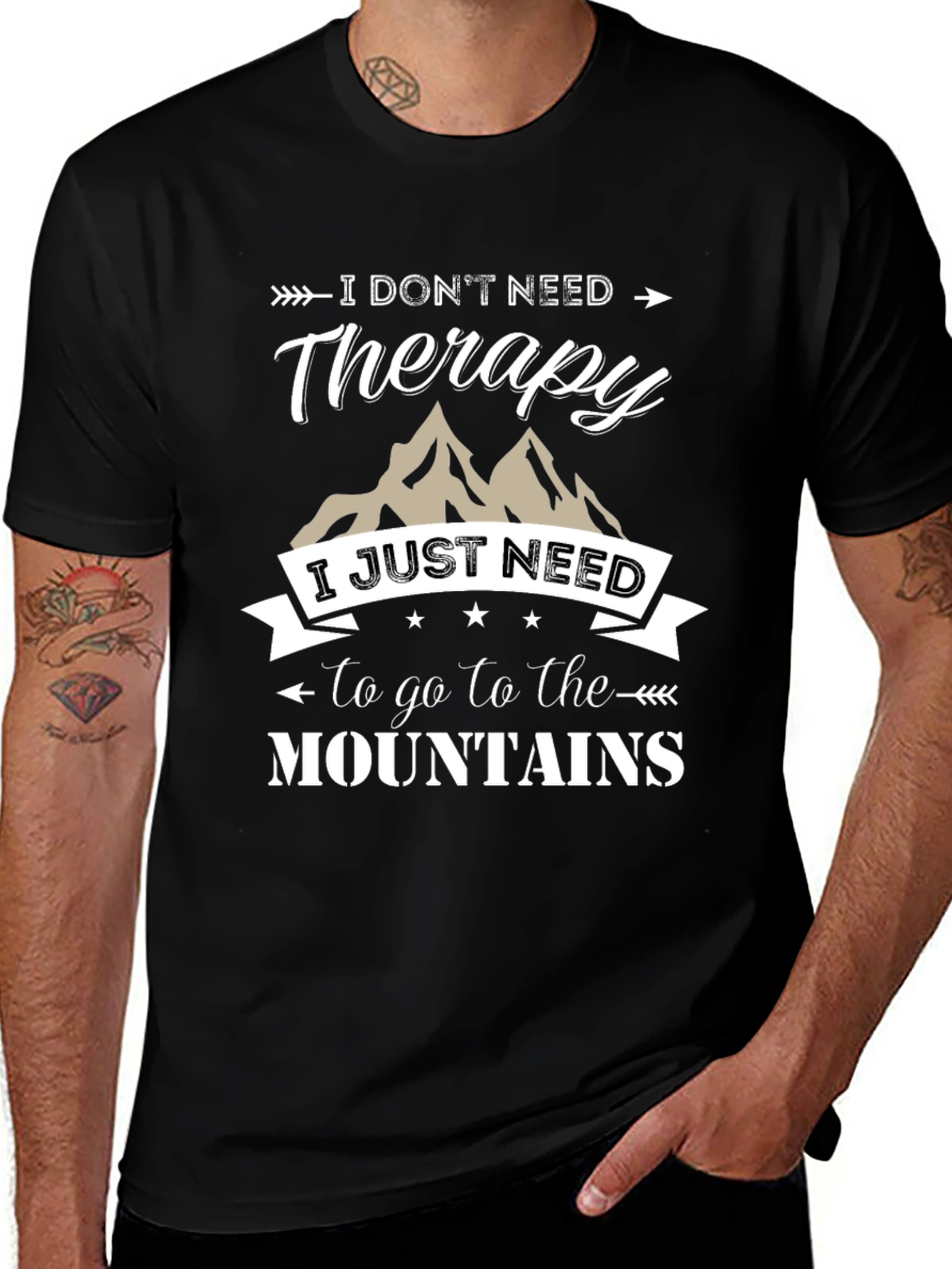 Mountain Therapy Graphic Tee - Adventure Awaits