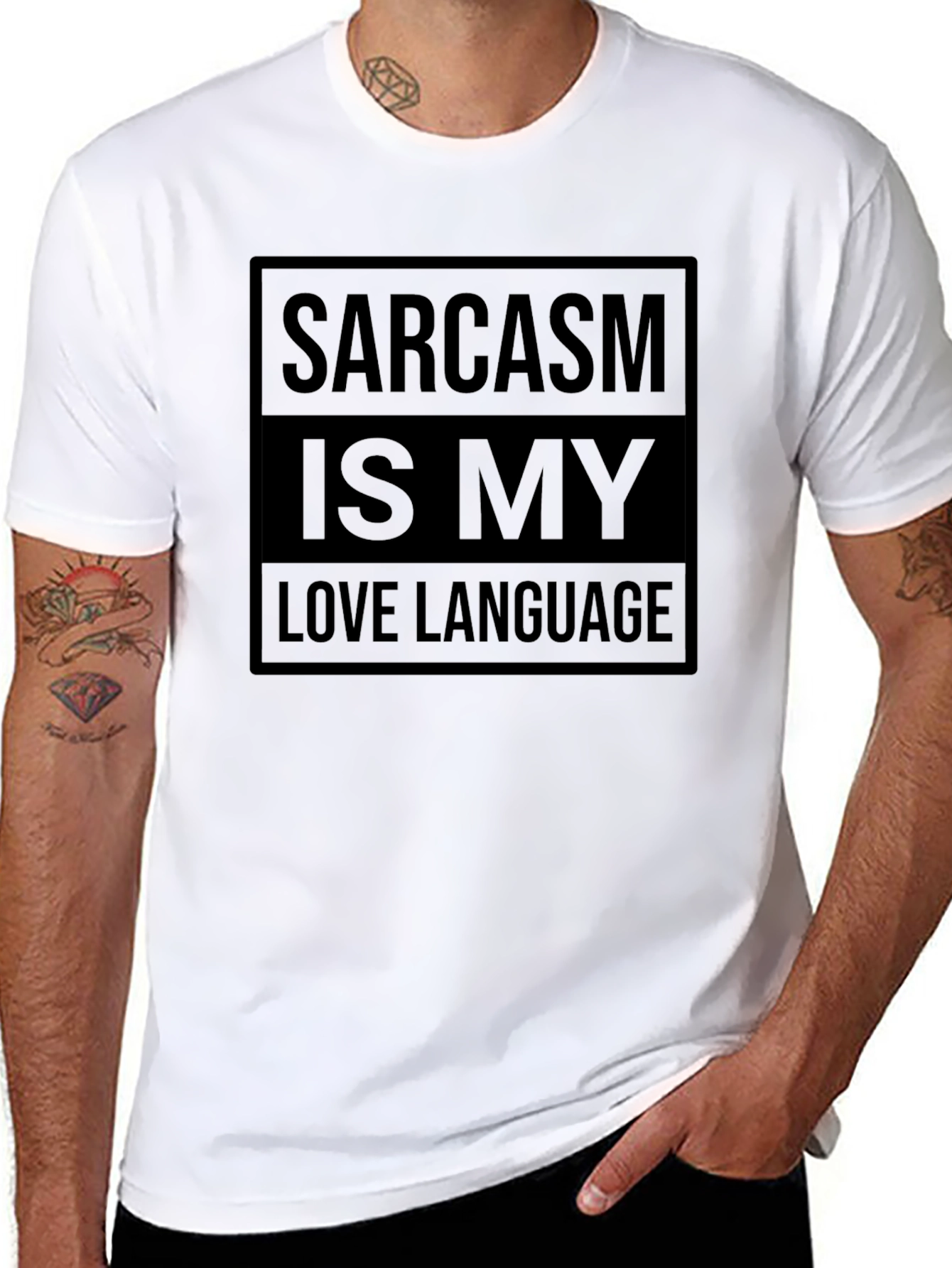 Sarcasm is My Love Language Black T-Shirt