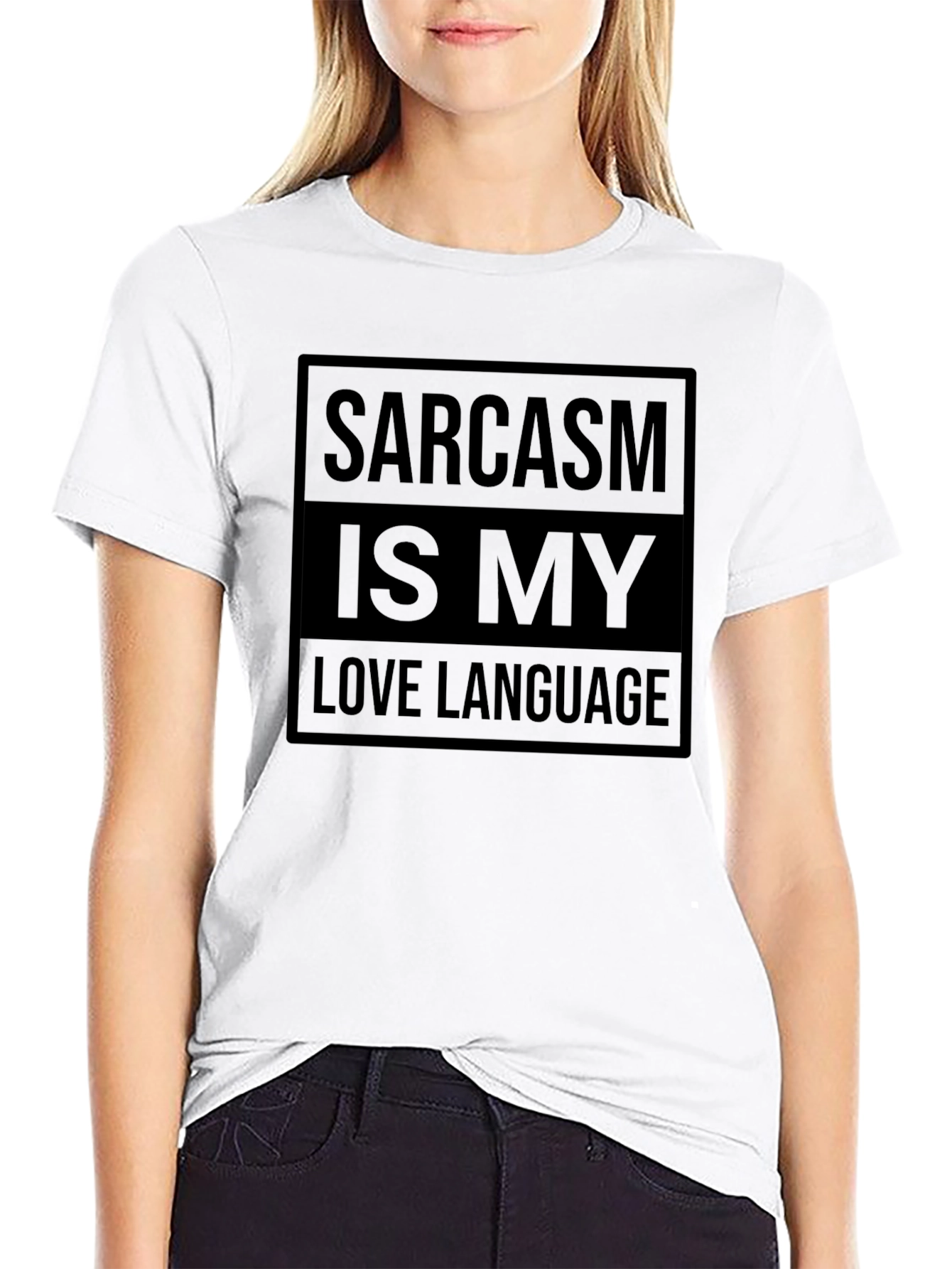 Sarcasm is My Love Language Black T-Shirt
