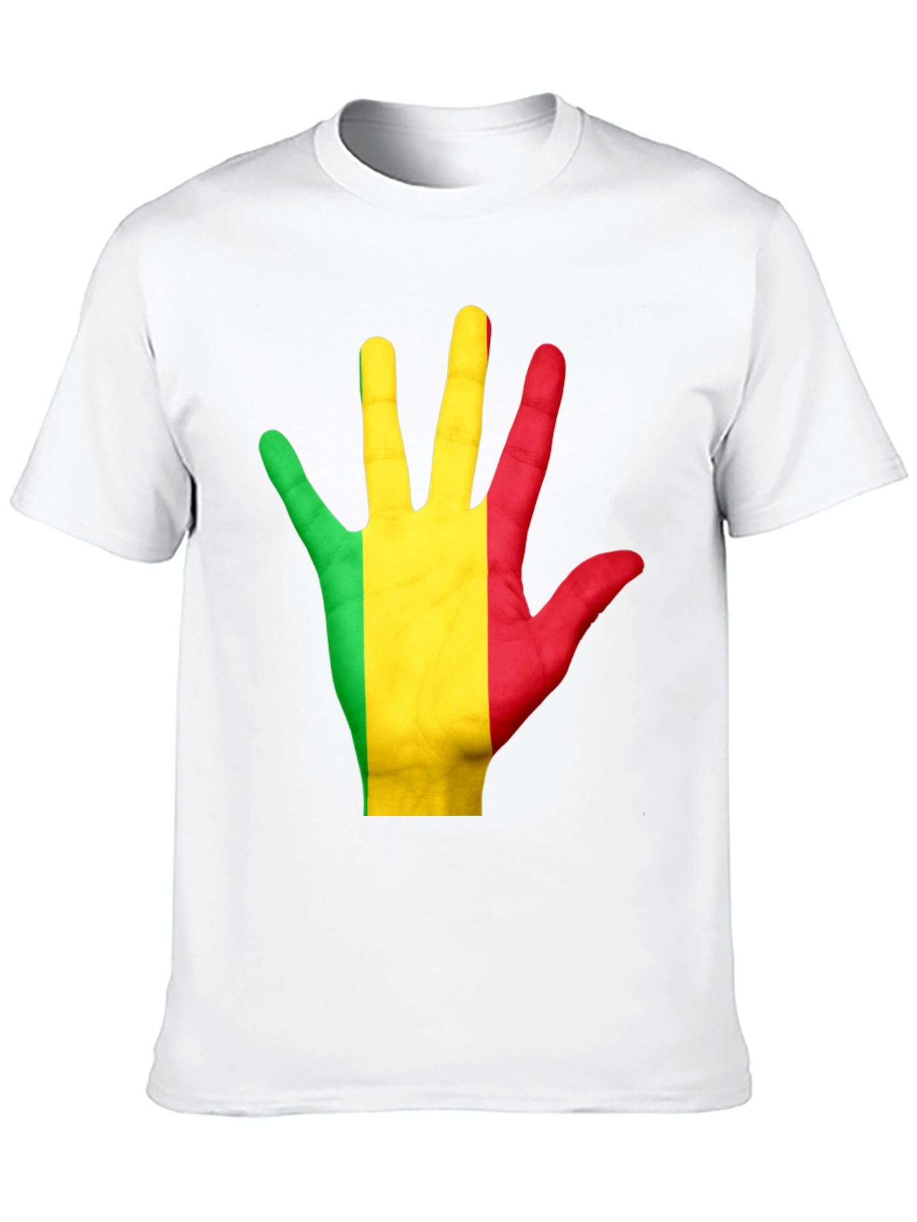 Mali Flag Hand T-Shirt - Black Graphic Tee