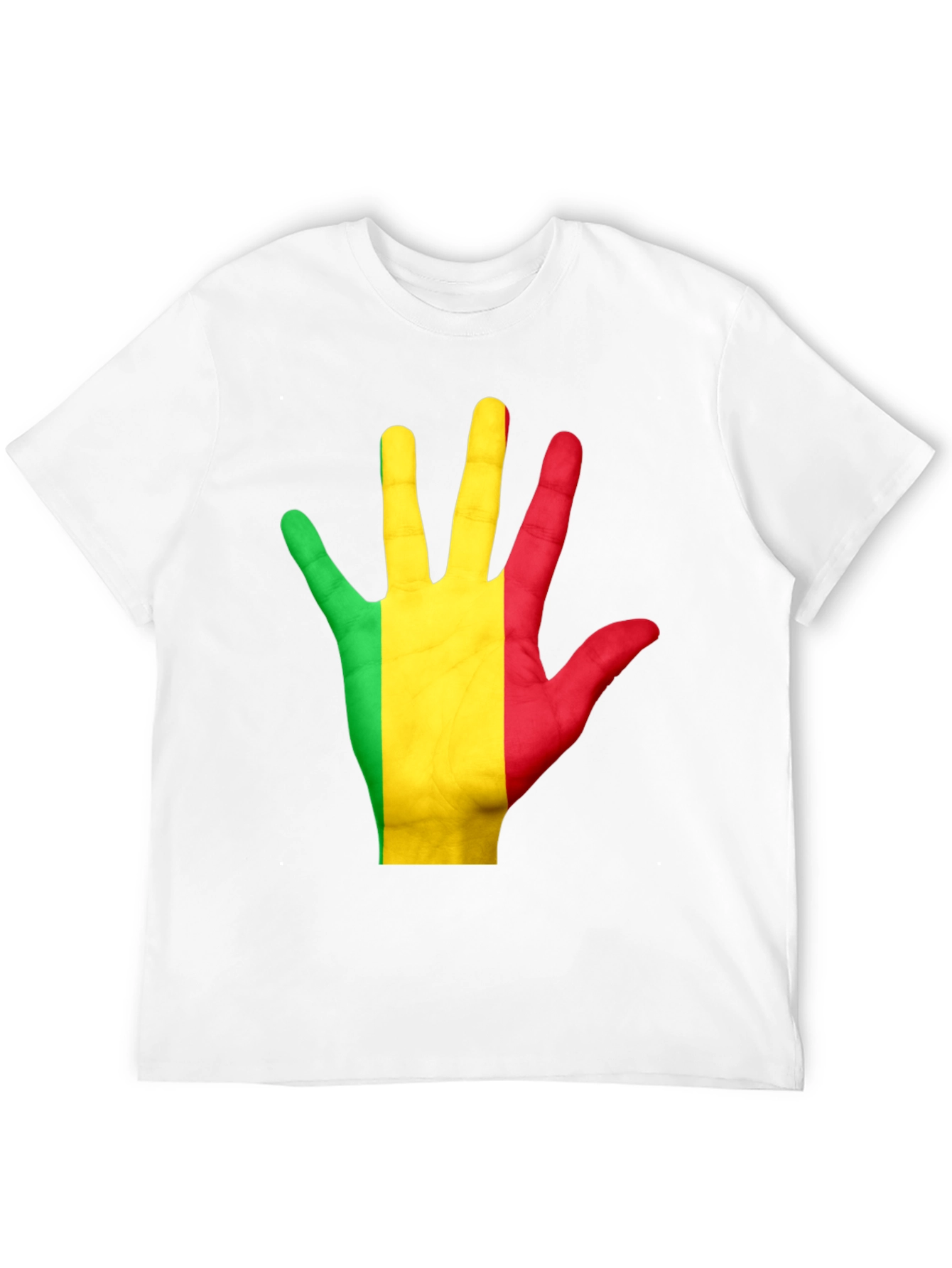 Mali Flag Hand T-Shirt - Black Graphic Tee