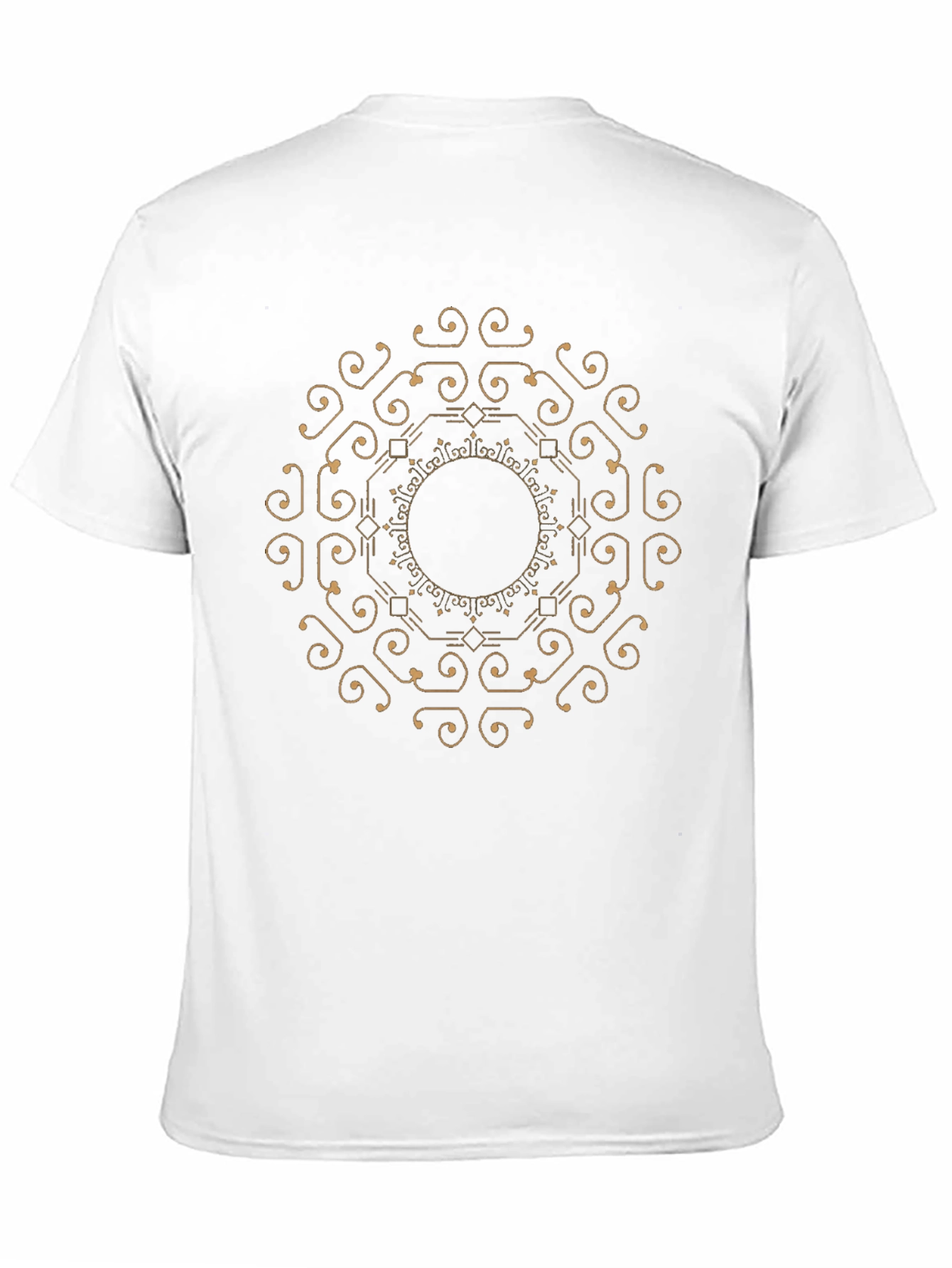 Geometric Mandala Graphic Tee - Stylish Black T-Shirt