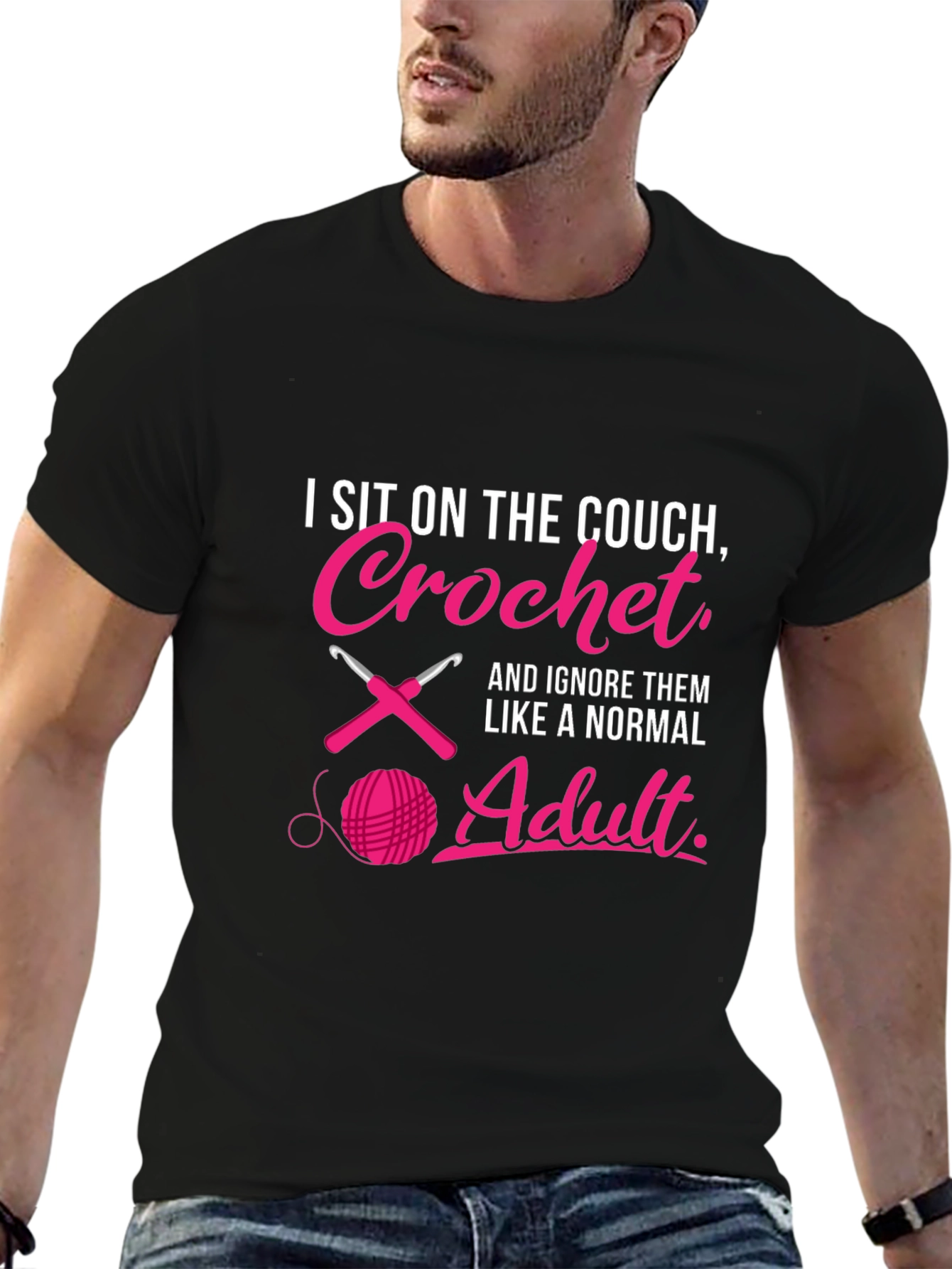 Crochet Adult T-Shirt - Funny Hobby Tee