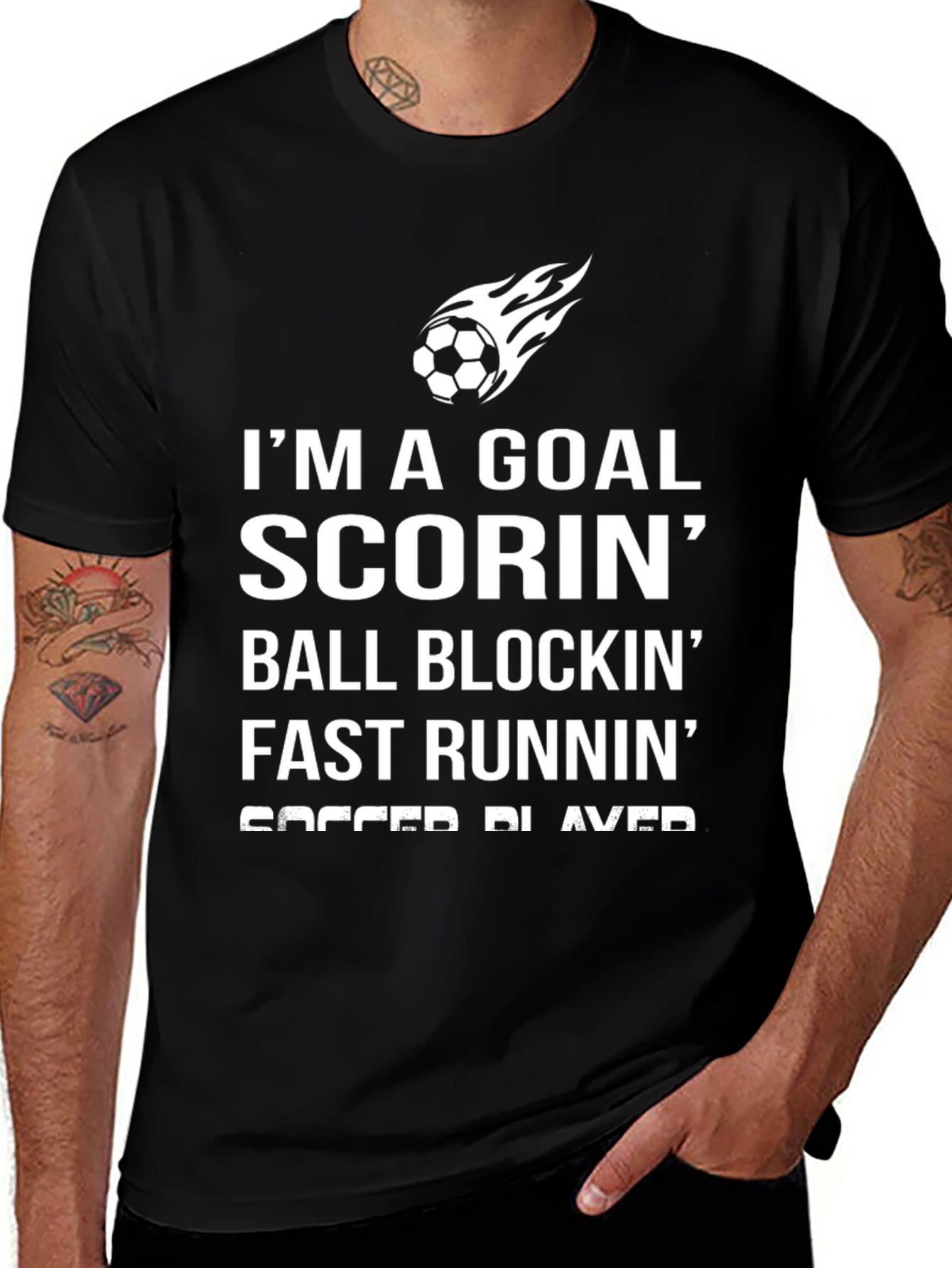 Goal Scorin Soccer Player Graphic T-Shirt