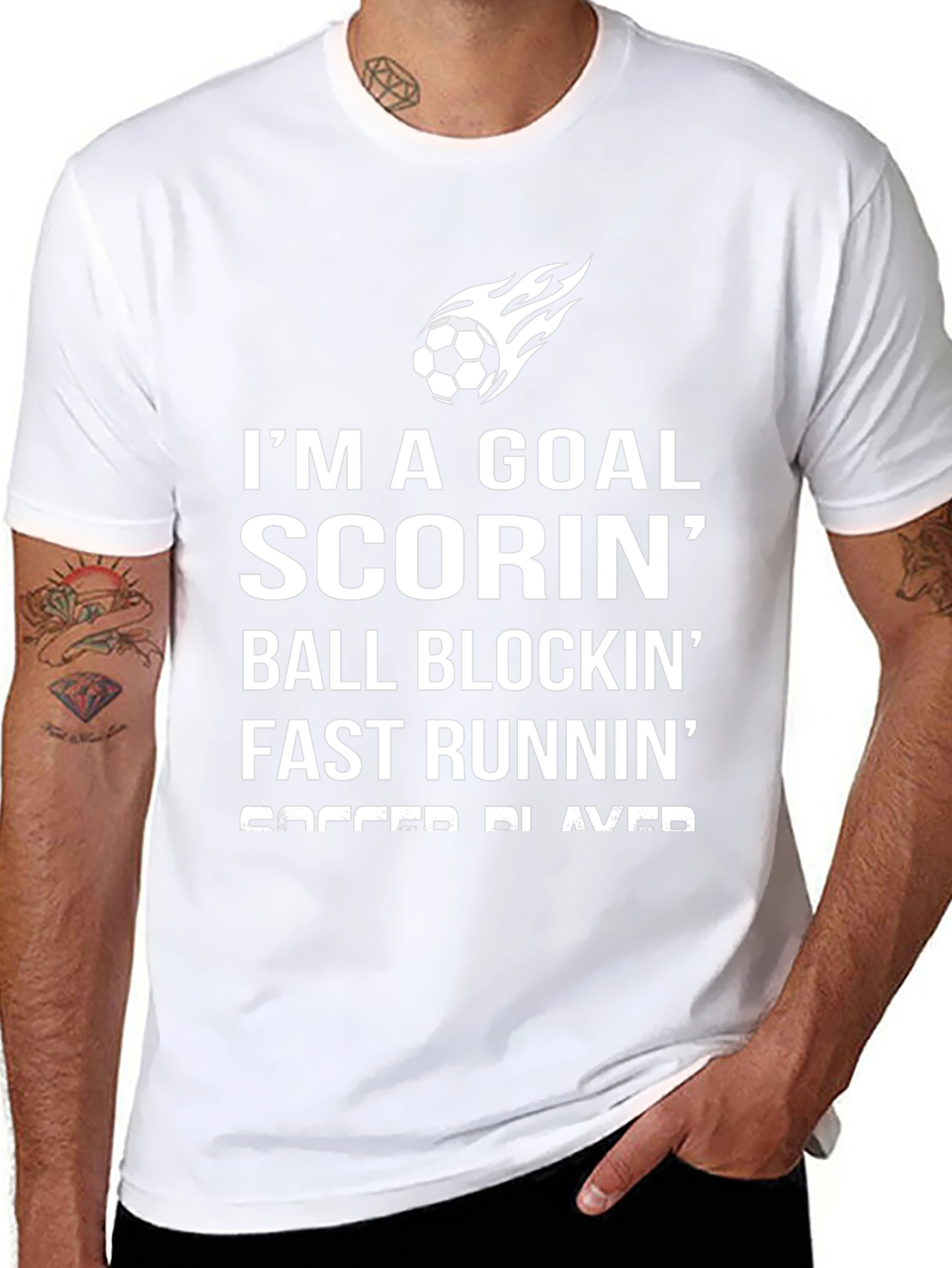 Goal Scorin Soccer Player Graphic T-Shirt