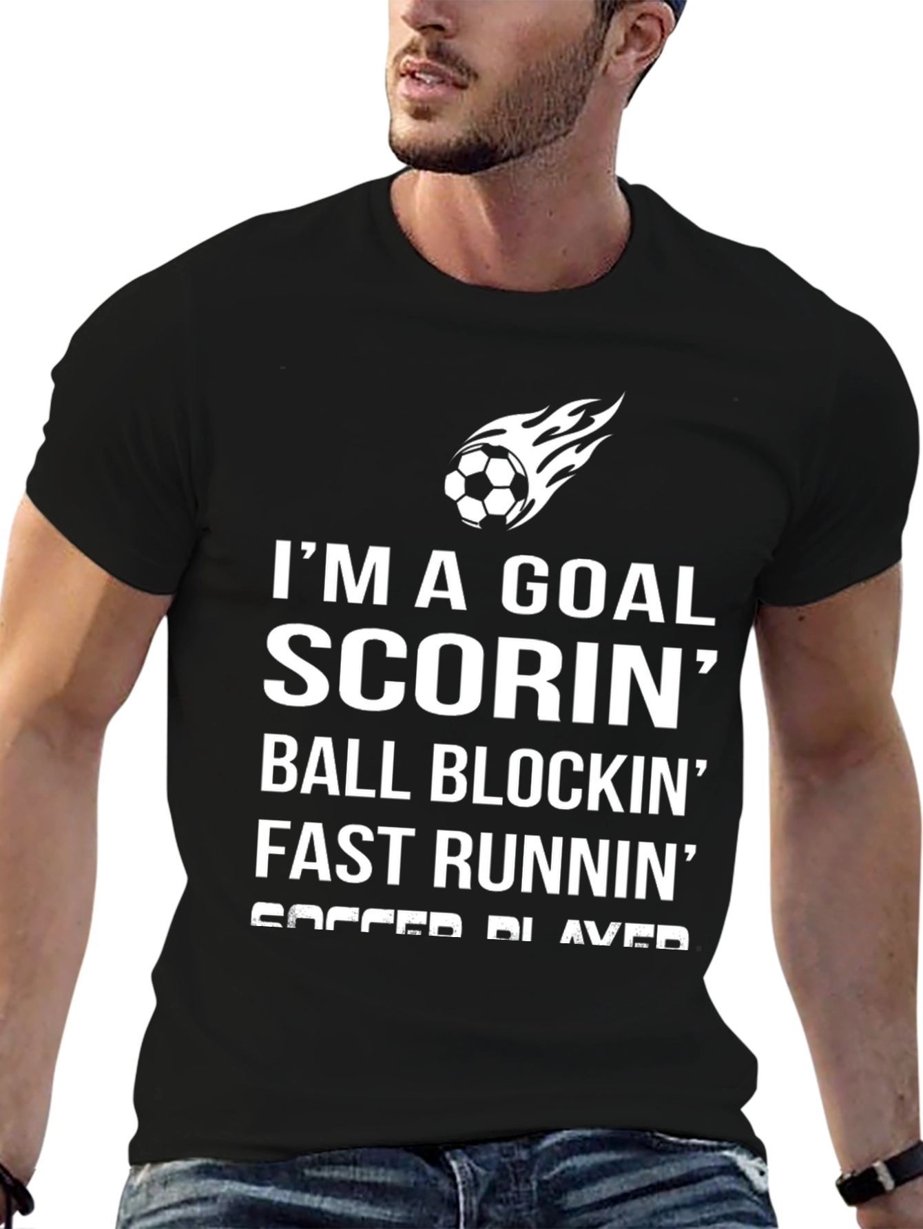 Goal Scorin Soccer Player Graphic T-Shirt