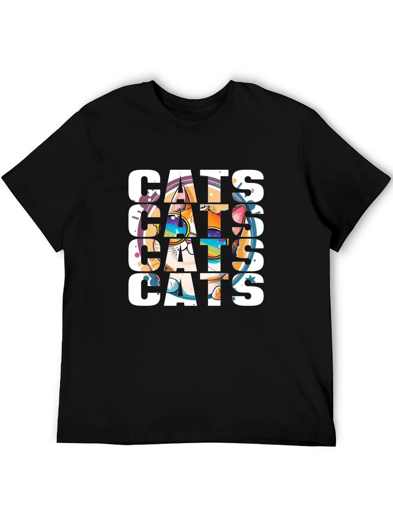 Cool Cats Graphic Tee - Unisex Black T-Shirt