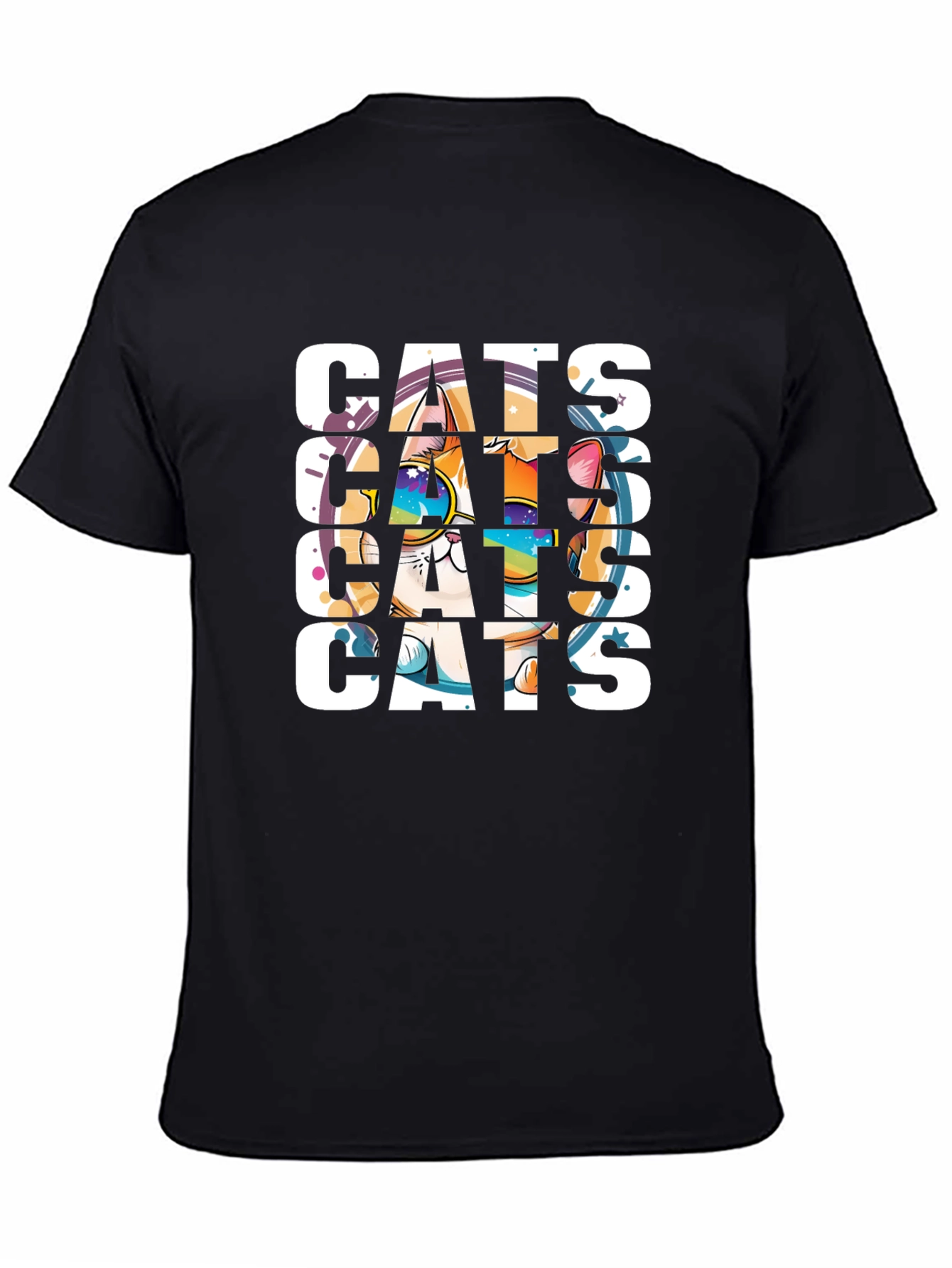 Cool Cats Graphic Tee - Unisex Black T-Shirt