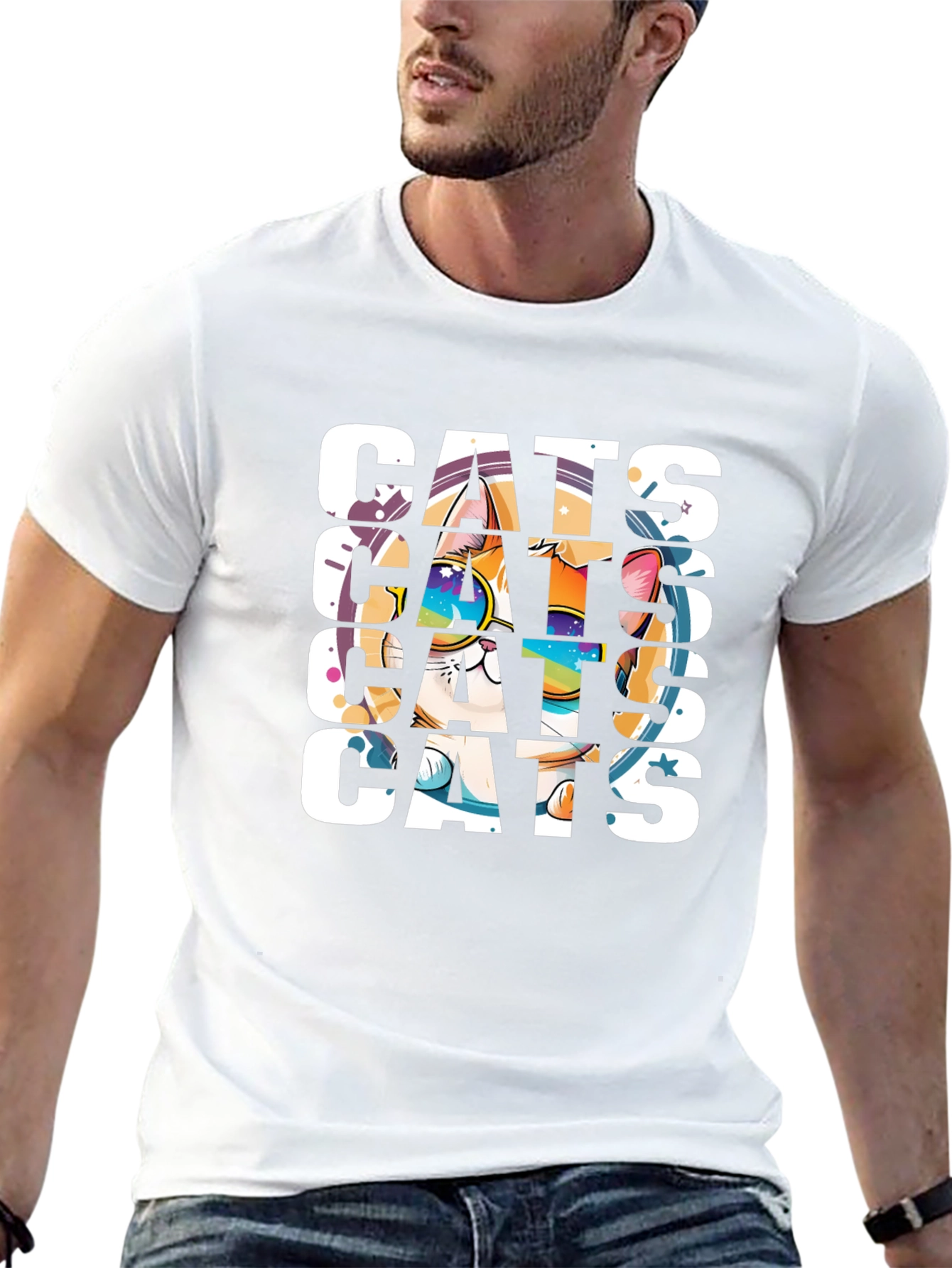 Cool Cats Graphic Tee - Unisex Black T-Shirt