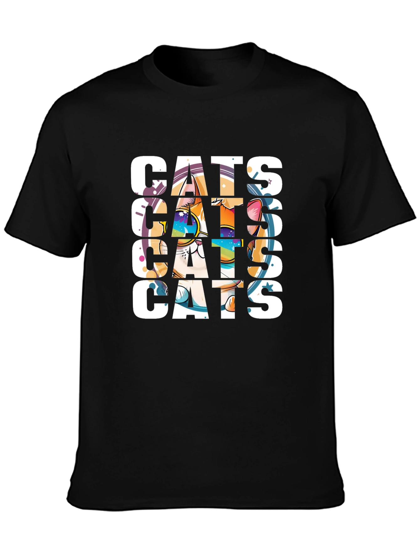 Cool Cats Graphic Tee - Unisex Black T-Shirt