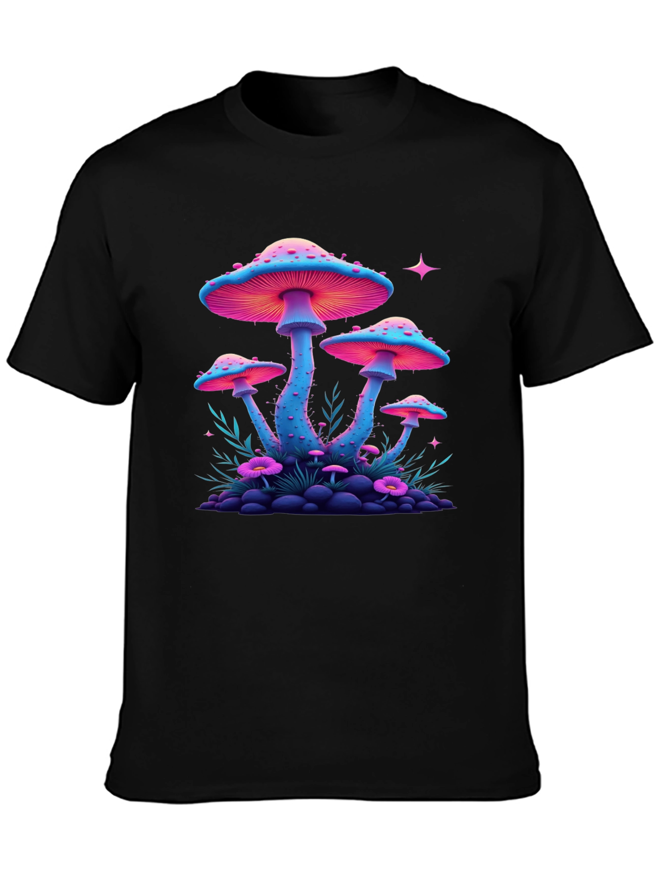 Neon Mushroom Graphic Tee