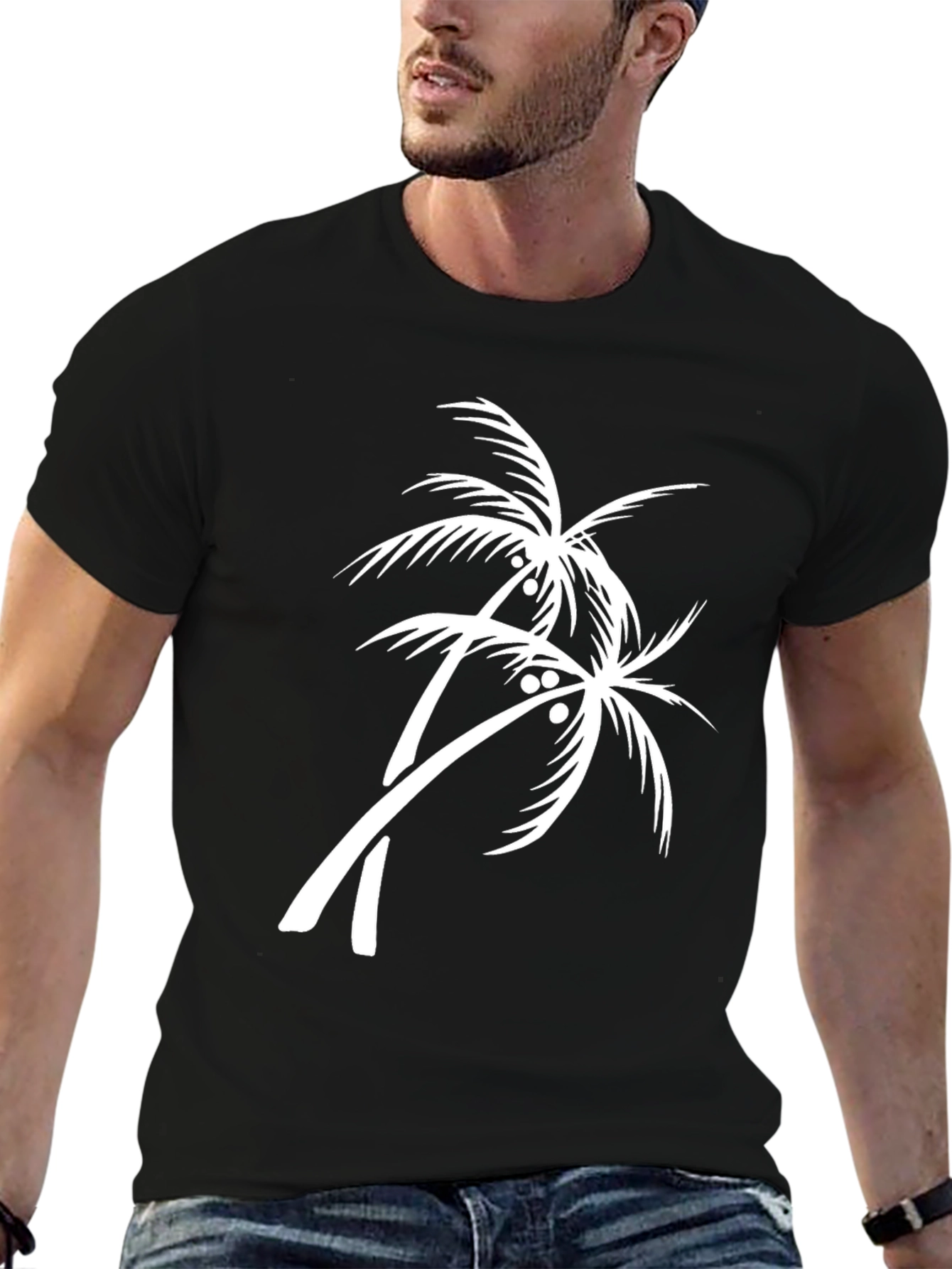 Palm Tree Graphic T-Shirt - Summer Beach Vibes