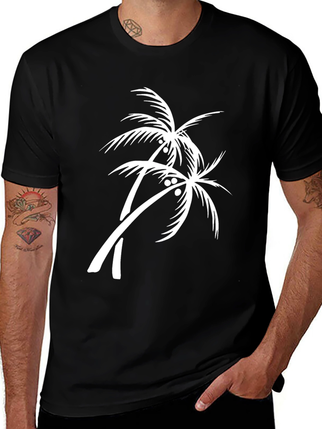 Palm Tree Graphic T-Shirt - Summer Beach Vibes