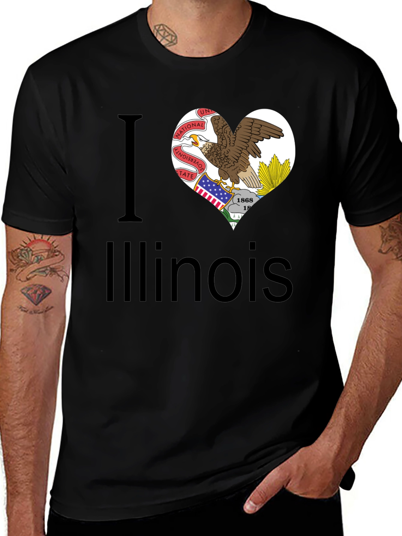 I Heart Illinois State Pride T-Shirt