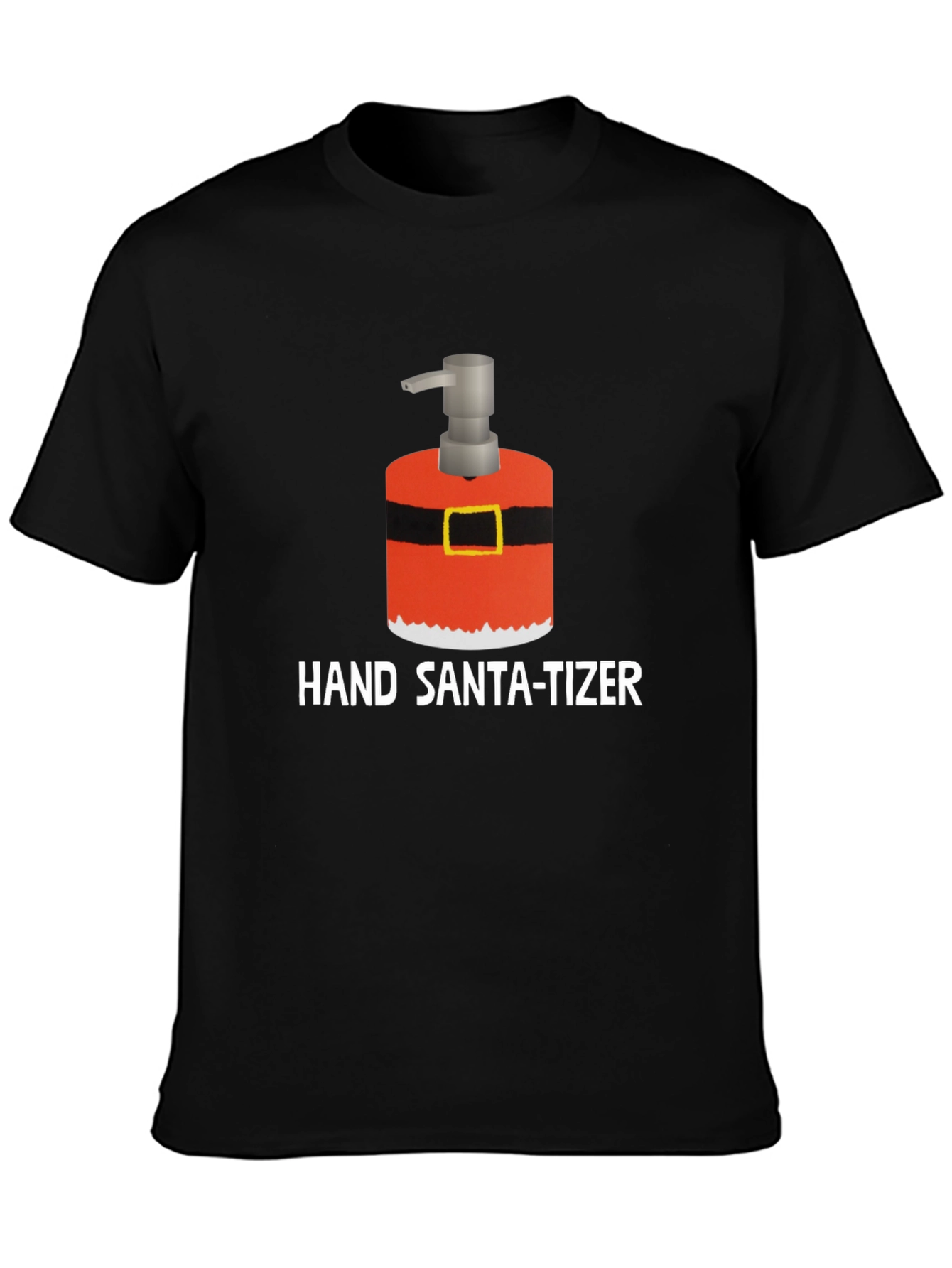 Hand Santa-tizer Black Holiday T-Shirt