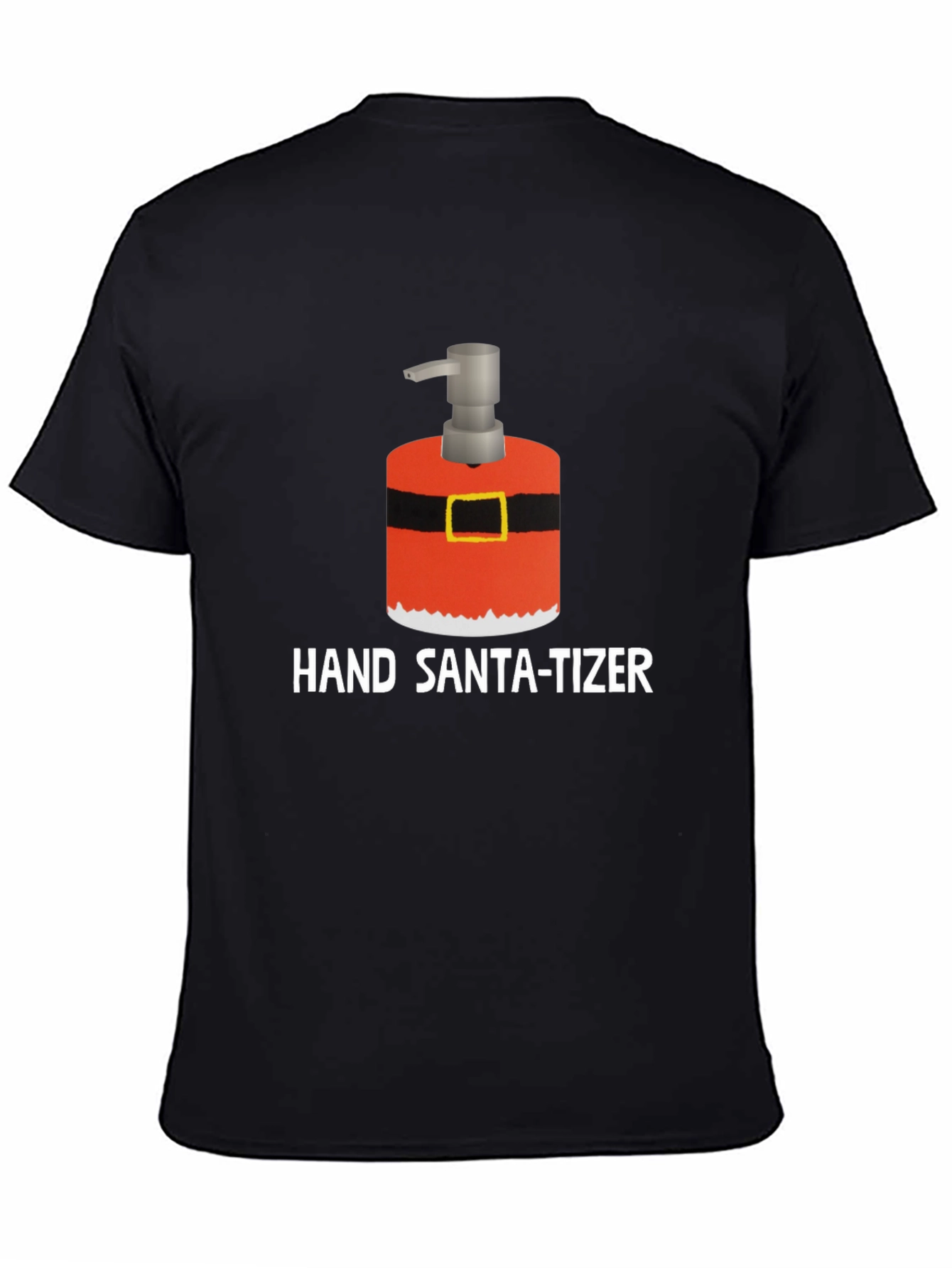 Hand Santa-tizer Black Holiday T-Shirt