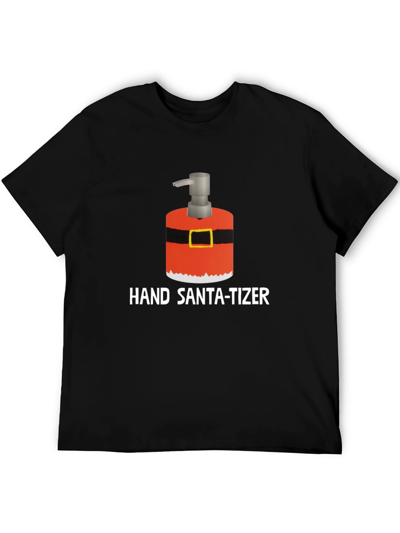 Hand Santa-tizer Black Holiday T-Shirt