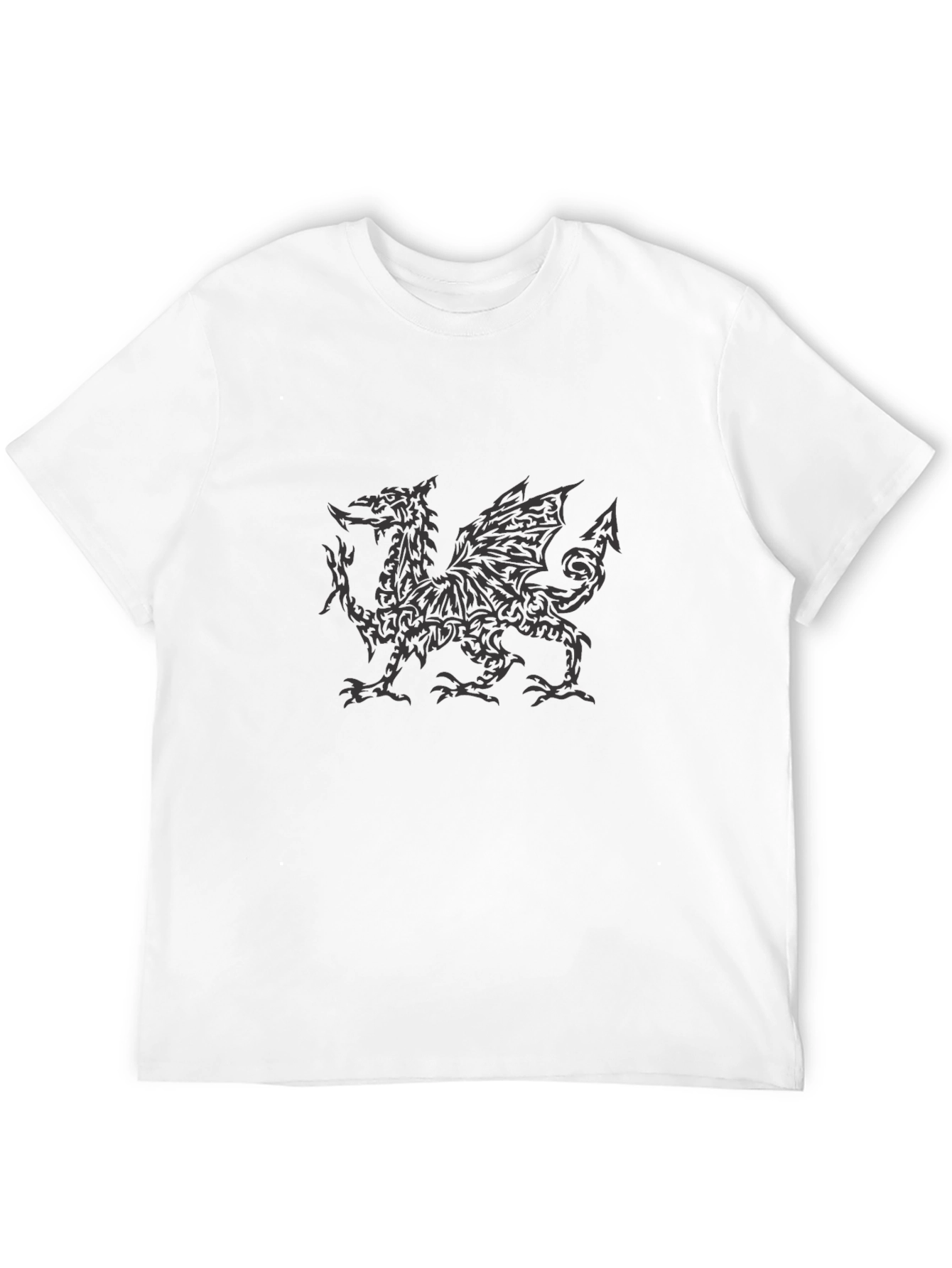 Welsh Dragon Graphic Print Black T-Shirt
