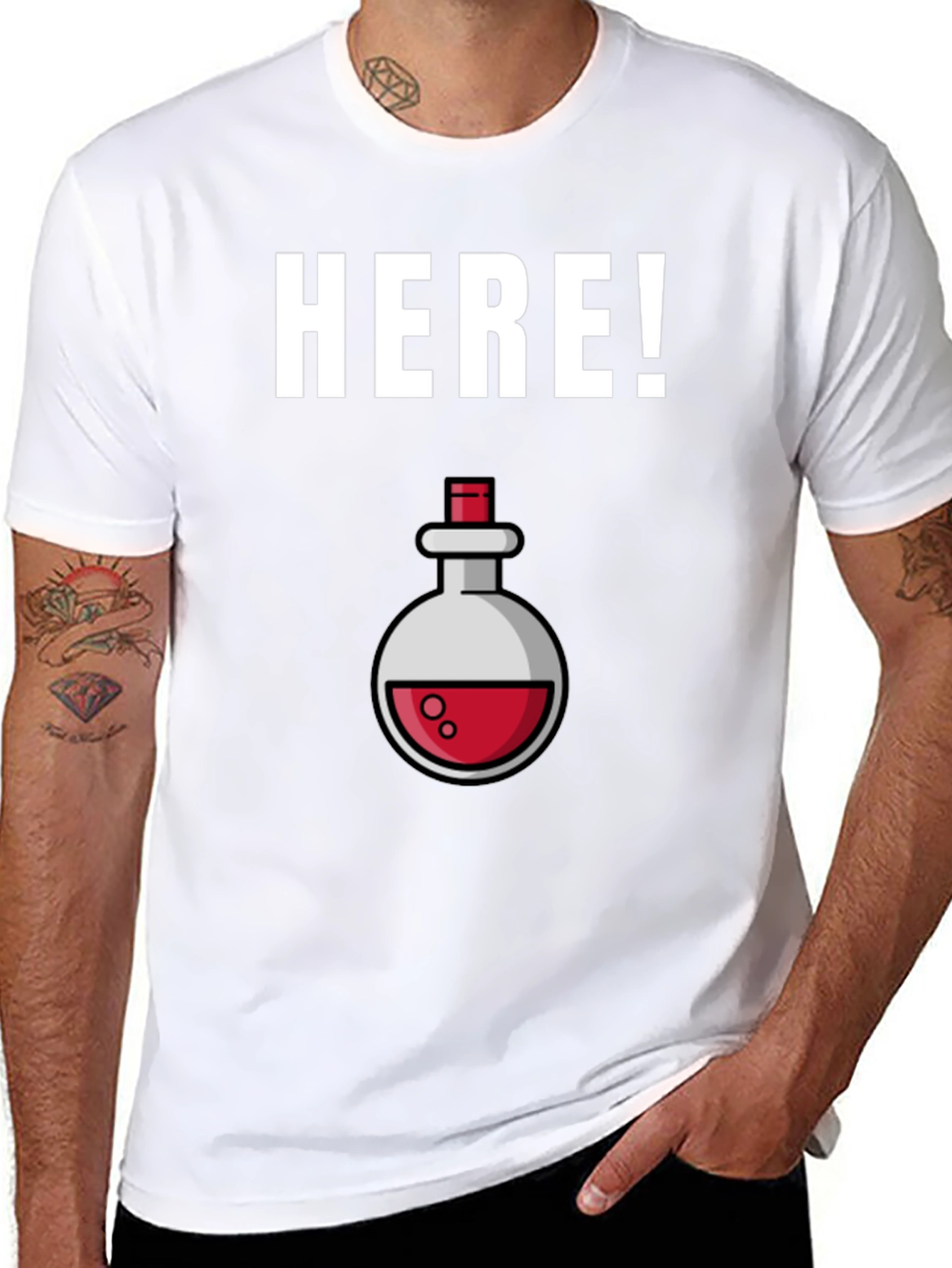 HERE! T-Shirt Potion Lab Humor