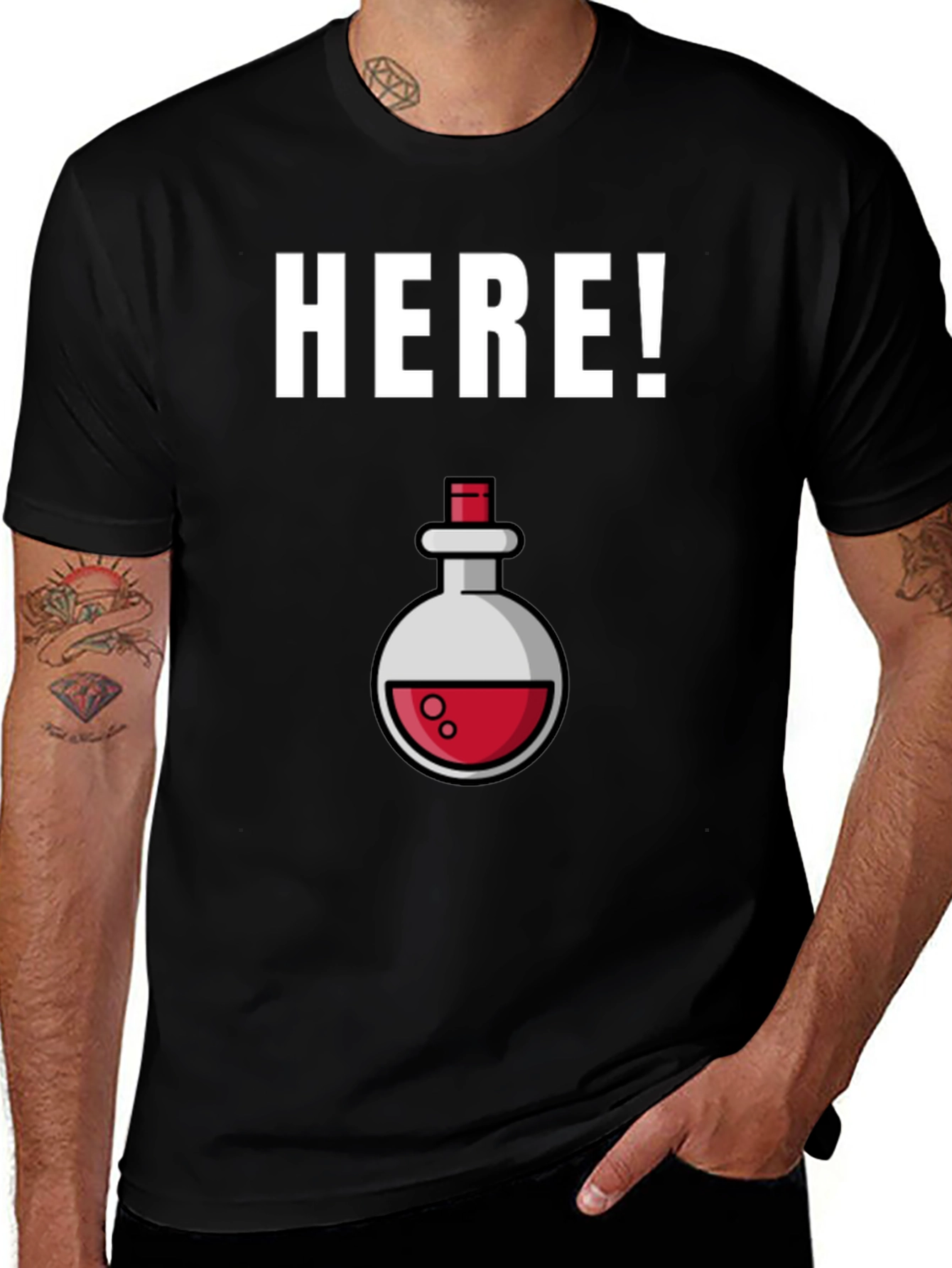 HERE! T-Shirt Potion Lab Humor