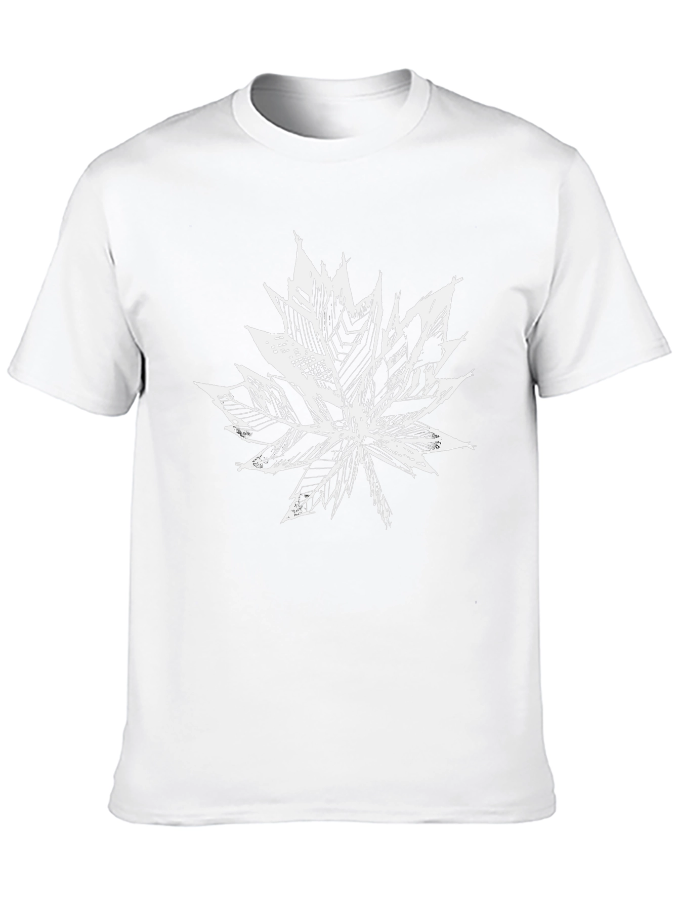Maple Leaf Graphic Print Black T-Shirt