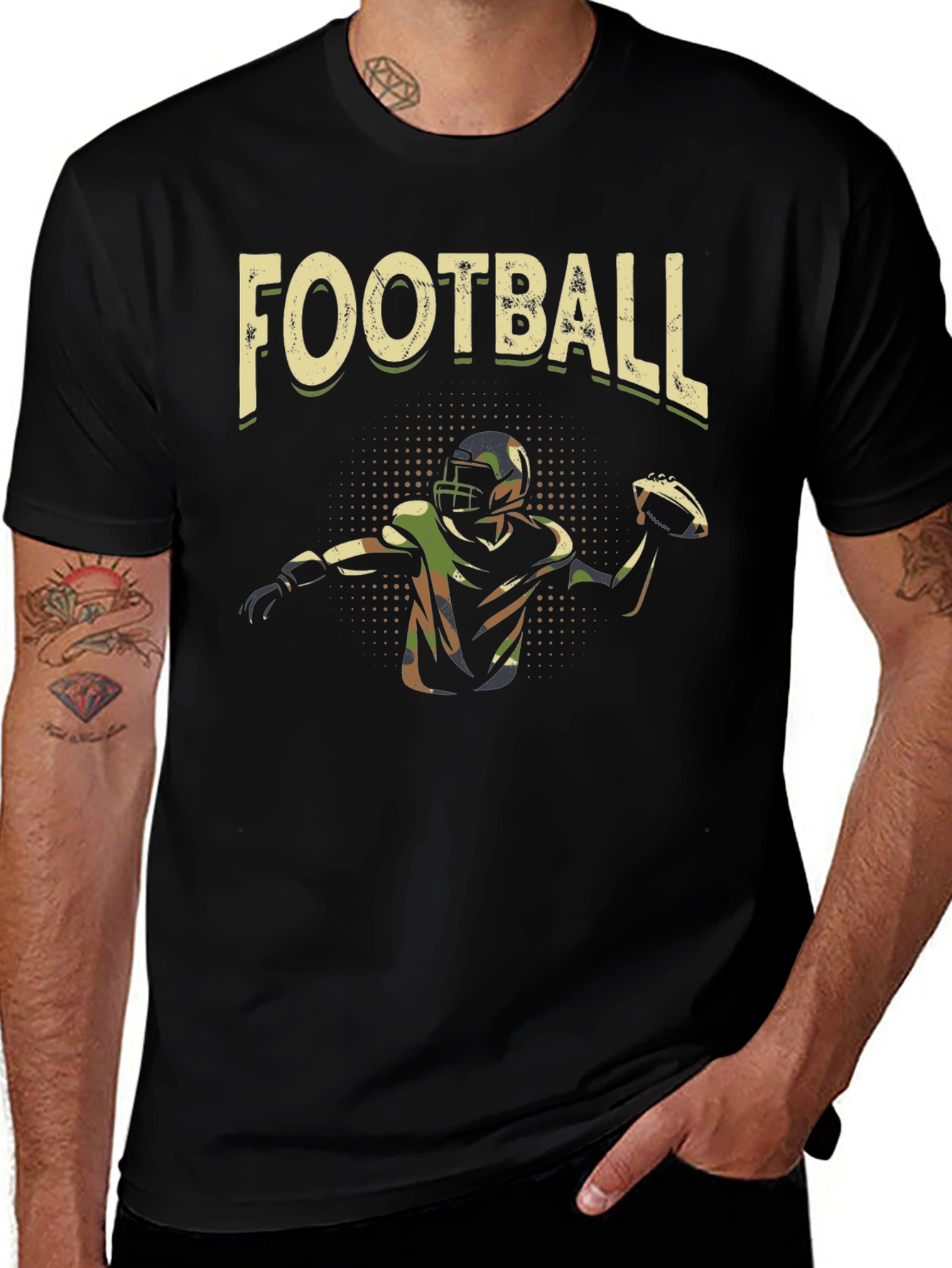 Football Player Camo T-Shirt