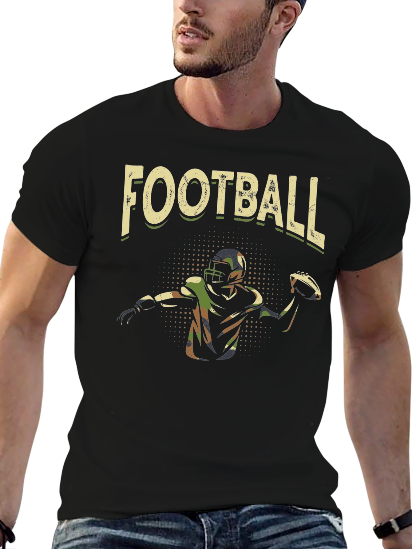 Football Player Camo T-Shirt