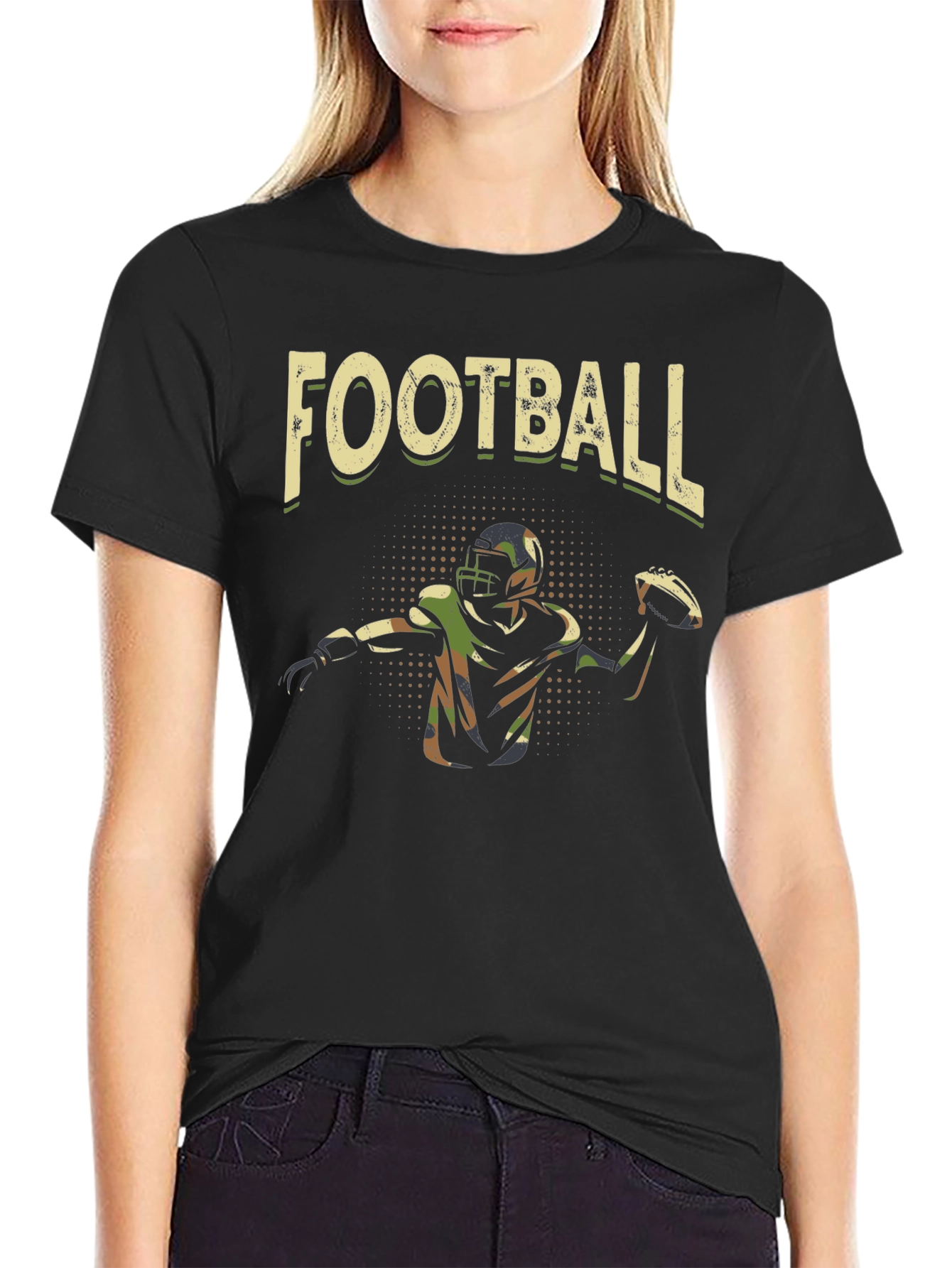 Football Player Camo T-Shirt