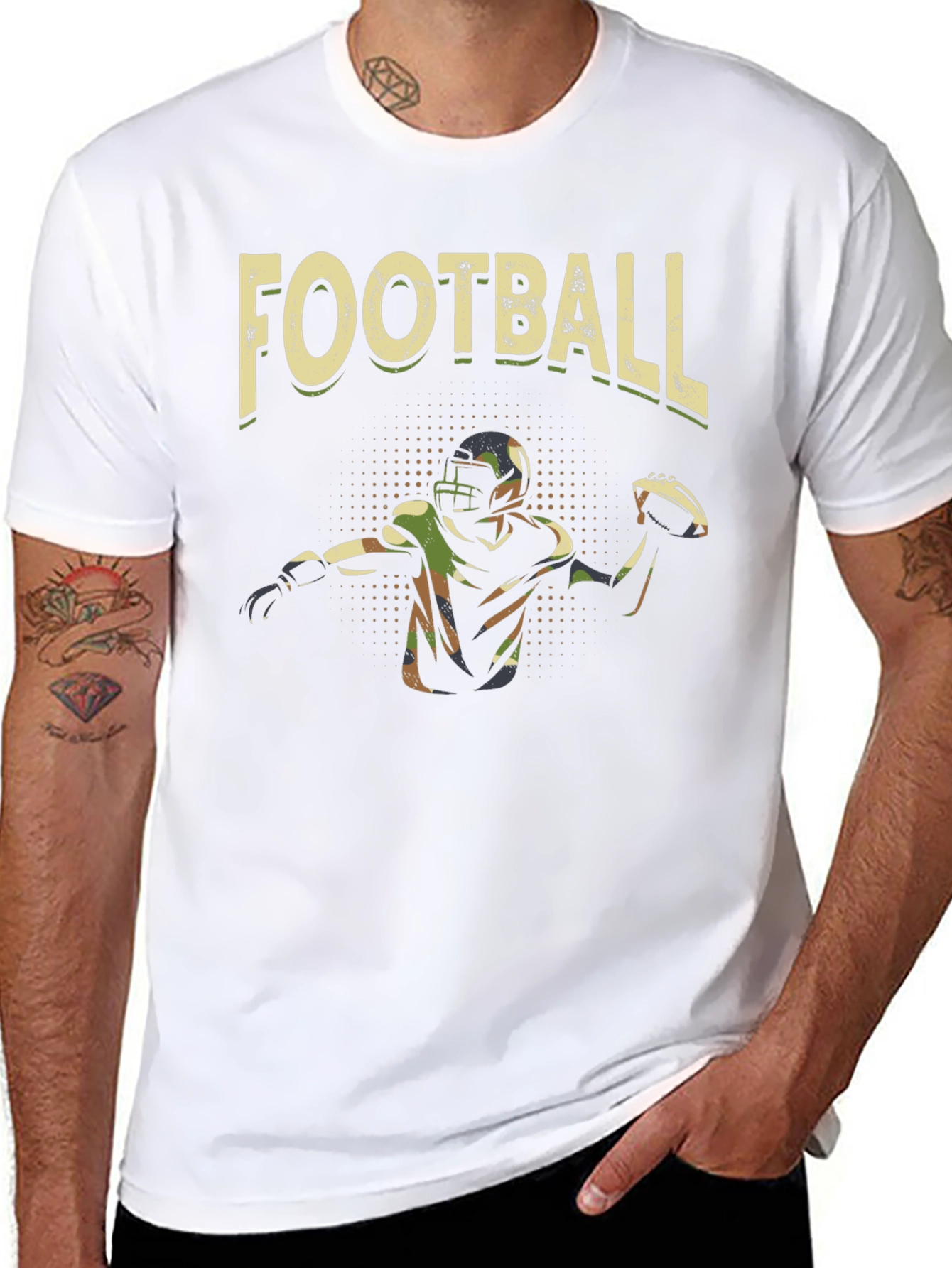 Football Player Camo T-Shirt