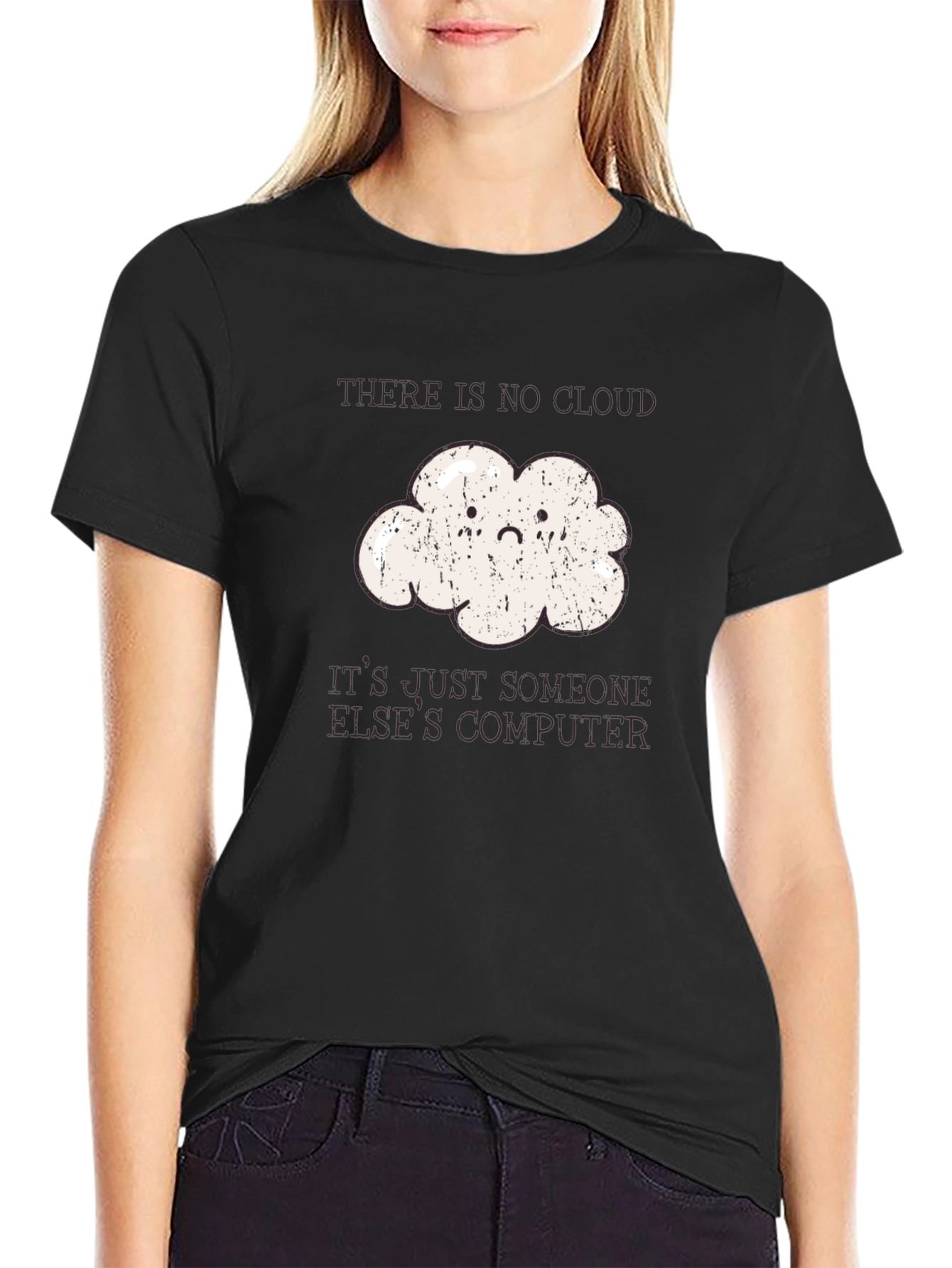 Funny Programmer Cloud T-Shirt - No Cloud Just Computer
