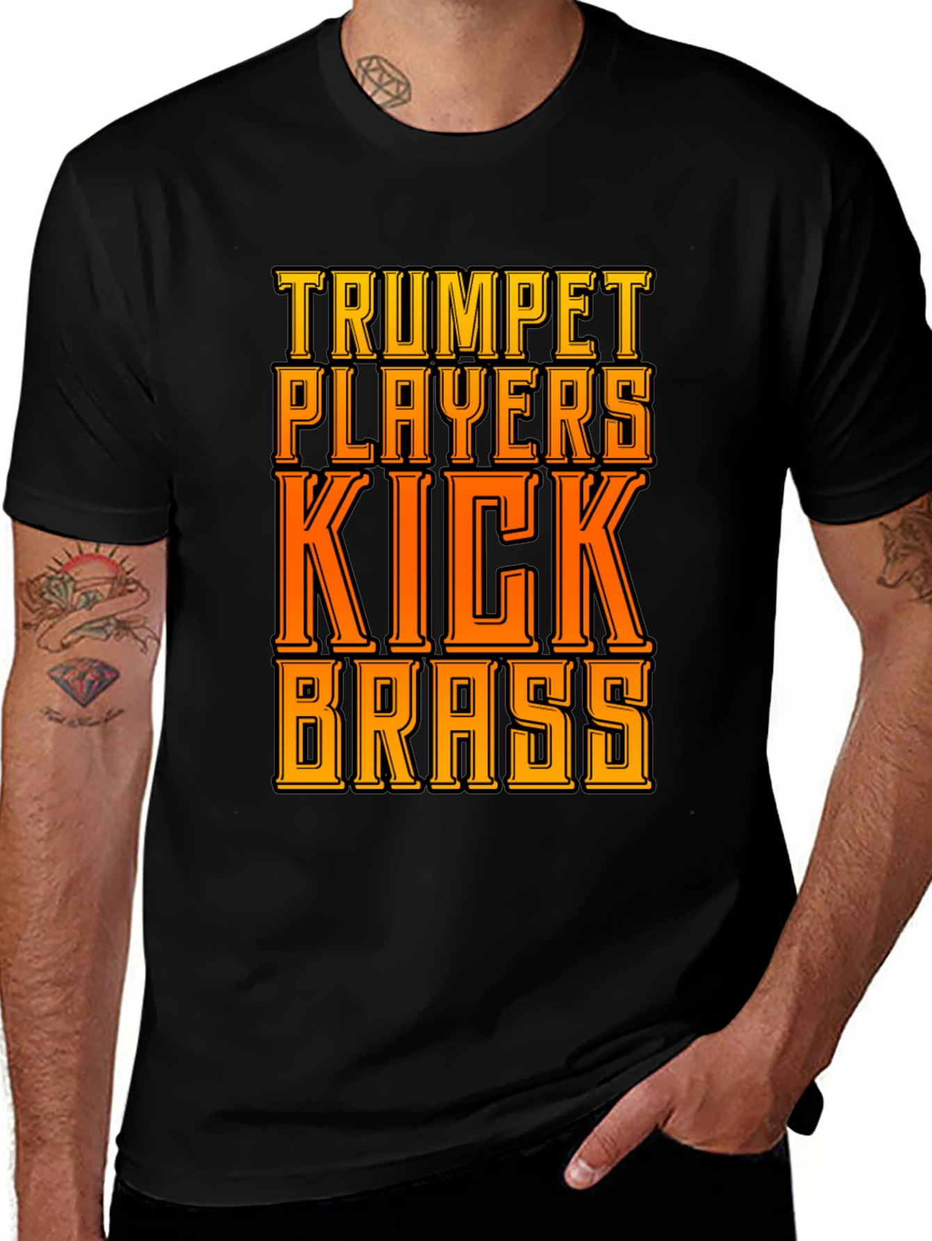 Trumpet Players Kick Brass Graphic Tee