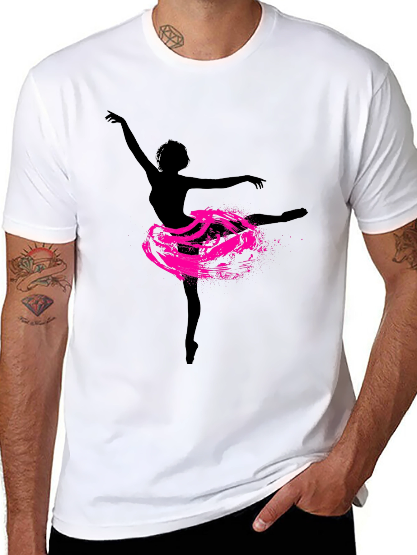 Ballerina Graphic Tee - Stylish Mens T-Shirt