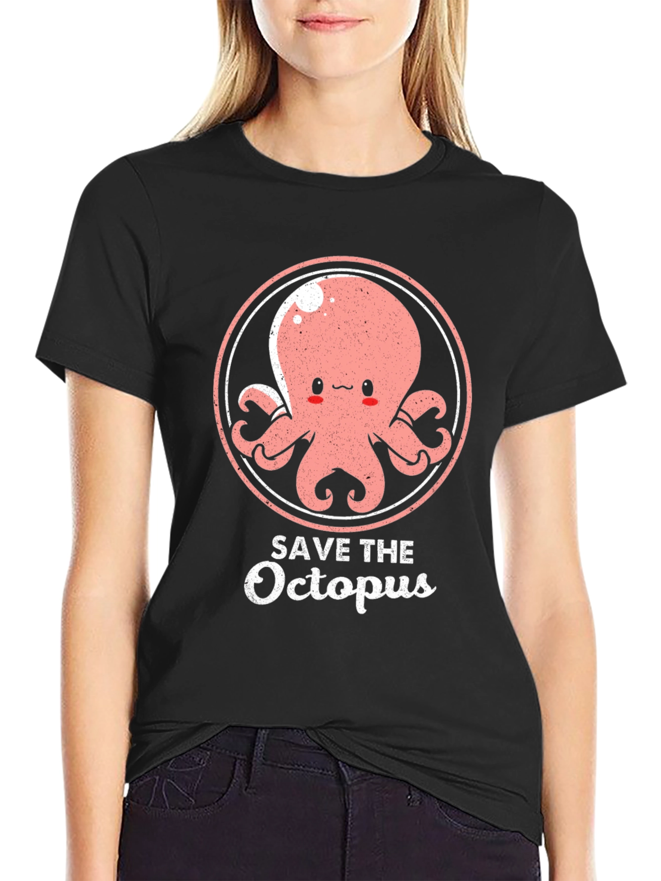 Save the Octopus Graphic Tee - Cute Conservation T-Shirt